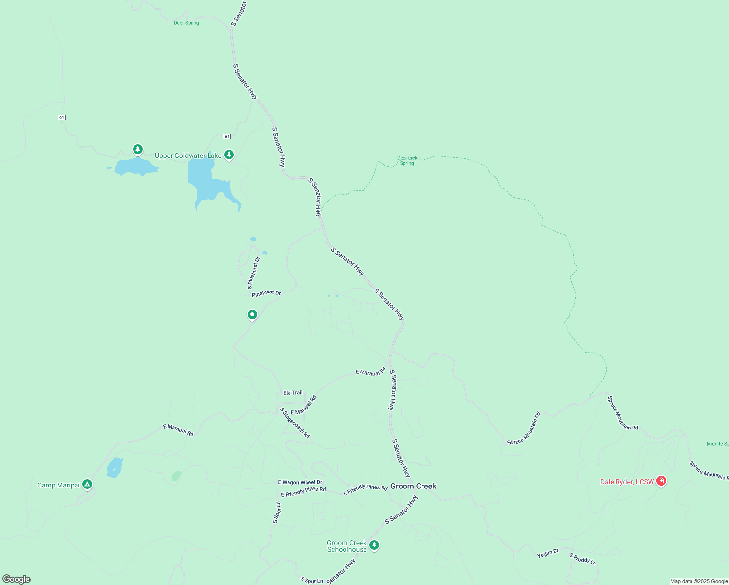 map of restaurants, bars, coffee shops, grocery stores, and more near 3700 South Loba Drive in Prescott