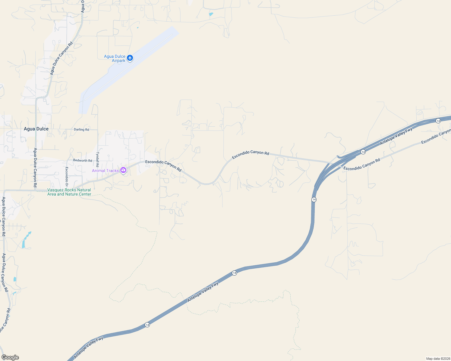 map of restaurants, bars, coffee shops, grocery stores, and more near 9437 Old Stage Road in Agua Dulce