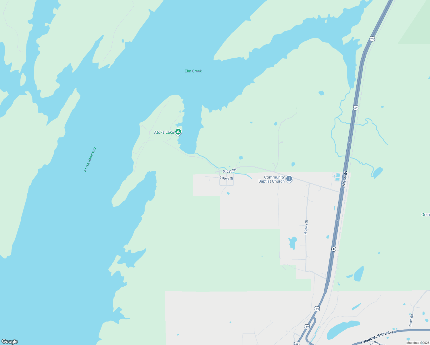 map of restaurants, bars, coffee shops, grocery stores, and more near 103 North Center Street in Stringtown