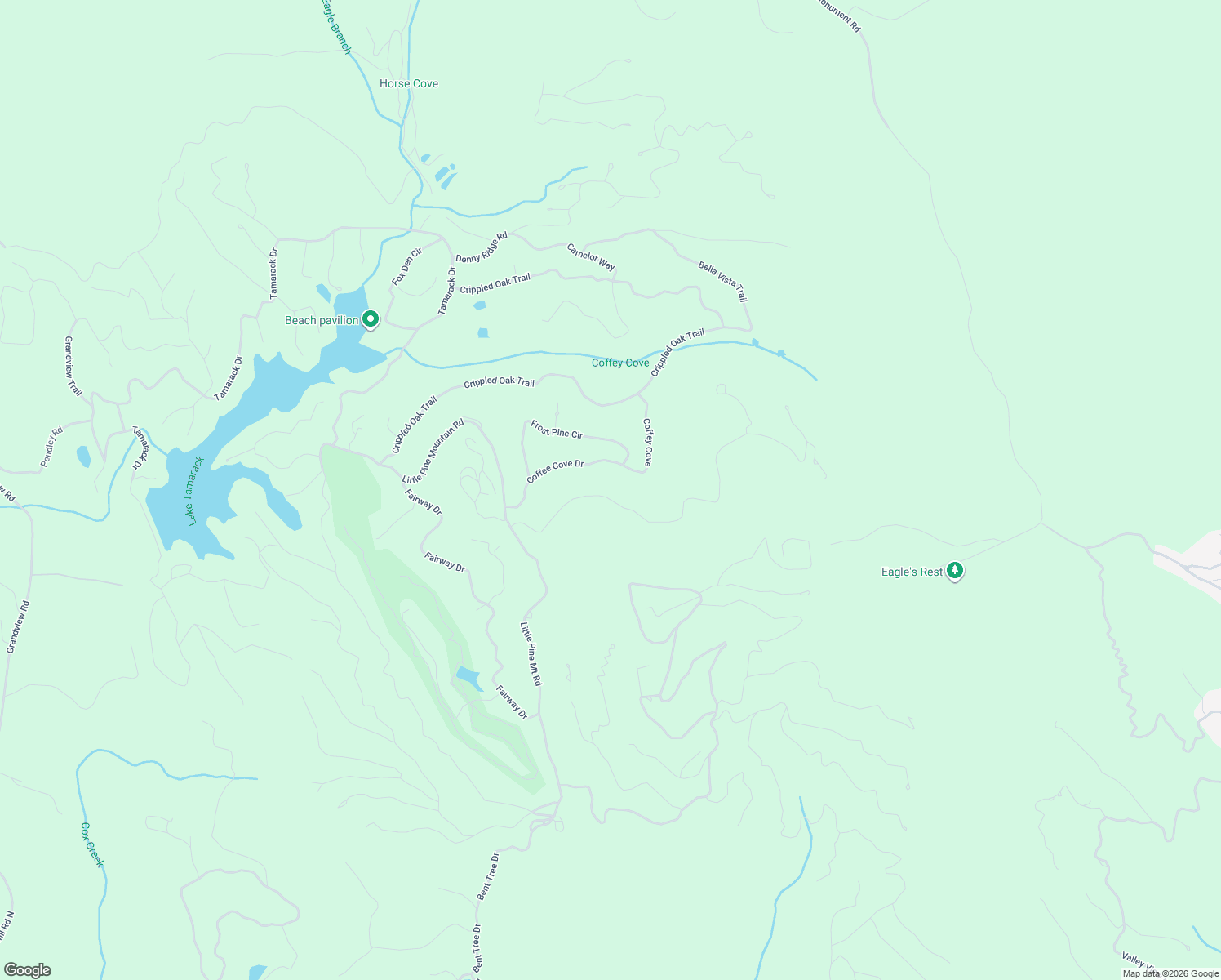 map of restaurants, bars, coffee shops, grocery stores, and more near 351 Chestnut Cove Trail in Big Canoe