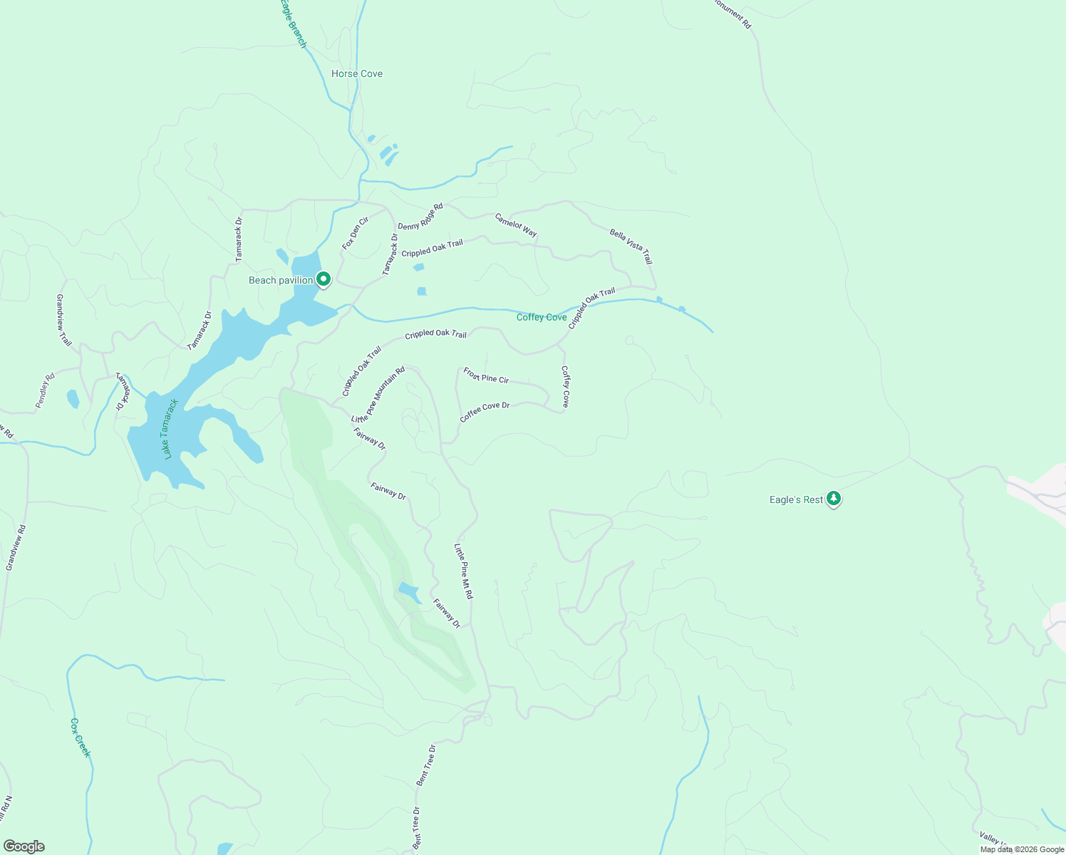 map of restaurants, bars, coffee shops, grocery stores, and more near 351 Chestnut Cove Trail in Big Canoe