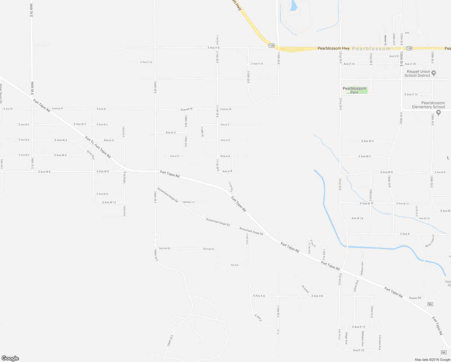 map of restaurants, bars, coffee shops, grocery stores, and more near 11111 Fort Tejon Road in Littlerock