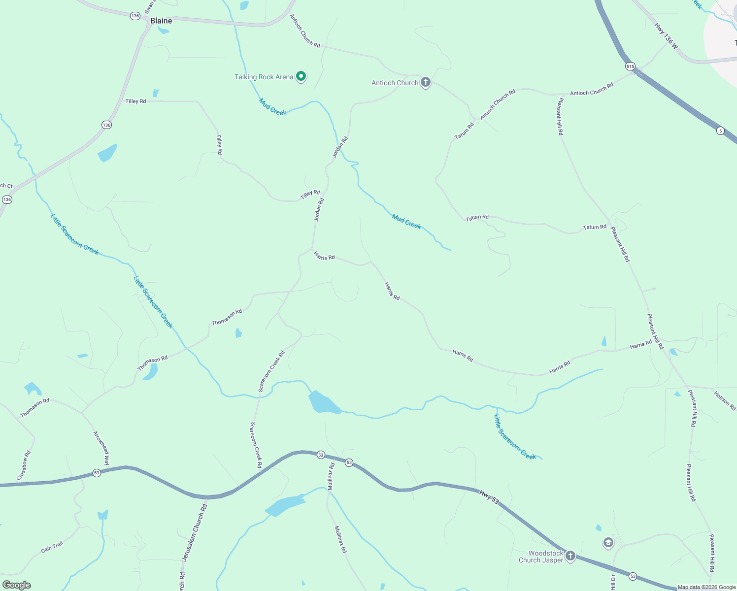 map of restaurants, bars, coffee shops, grocery stores, and more near 1485 Harris Road in Big Canoe