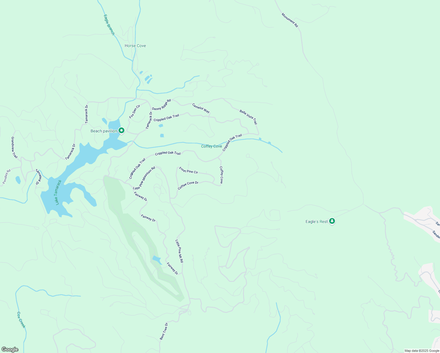 map of restaurants, bars, coffee shops, grocery stores, and more near 569 Coffee Cove Drive in Jasper