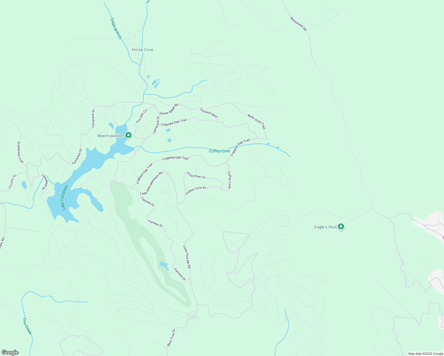 map of restaurants, bars, coffee shops, grocery stores, and more near 461 Frost Pine Circle in Big Canoe