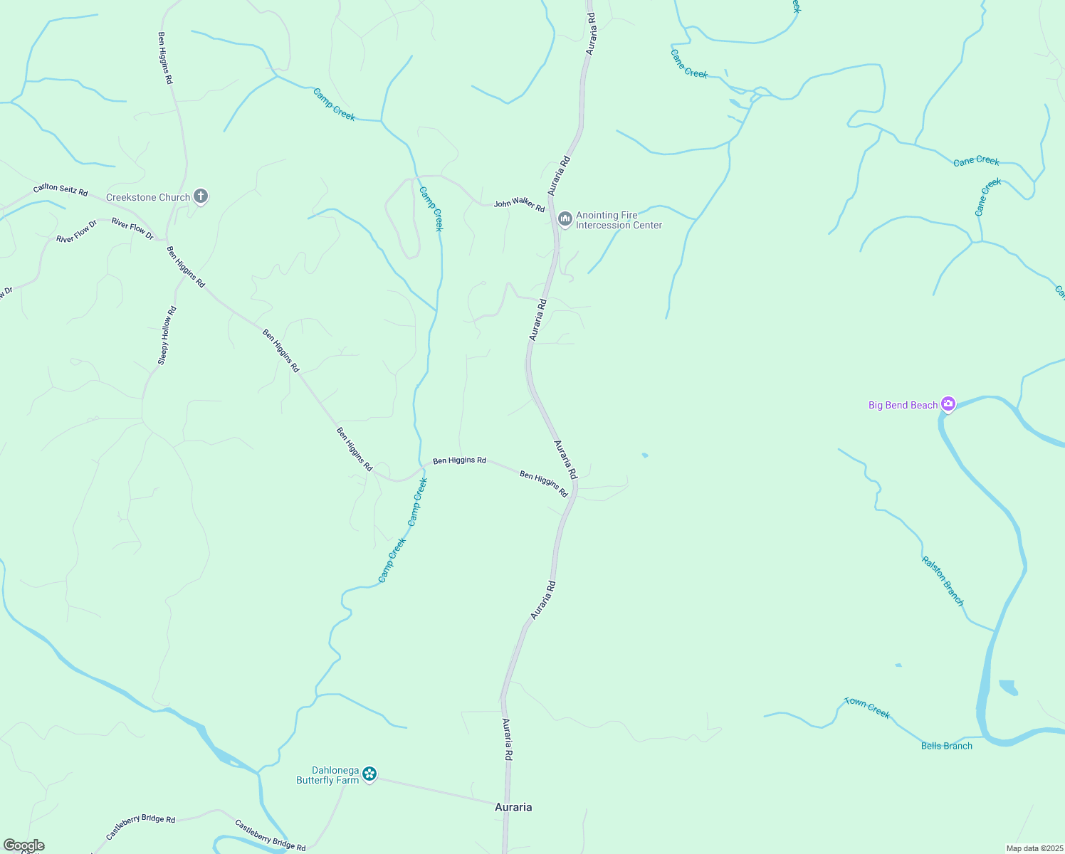 map of restaurants, bars, coffee shops, grocery stores, and more near 2910 Auraria Road in Dahlonega