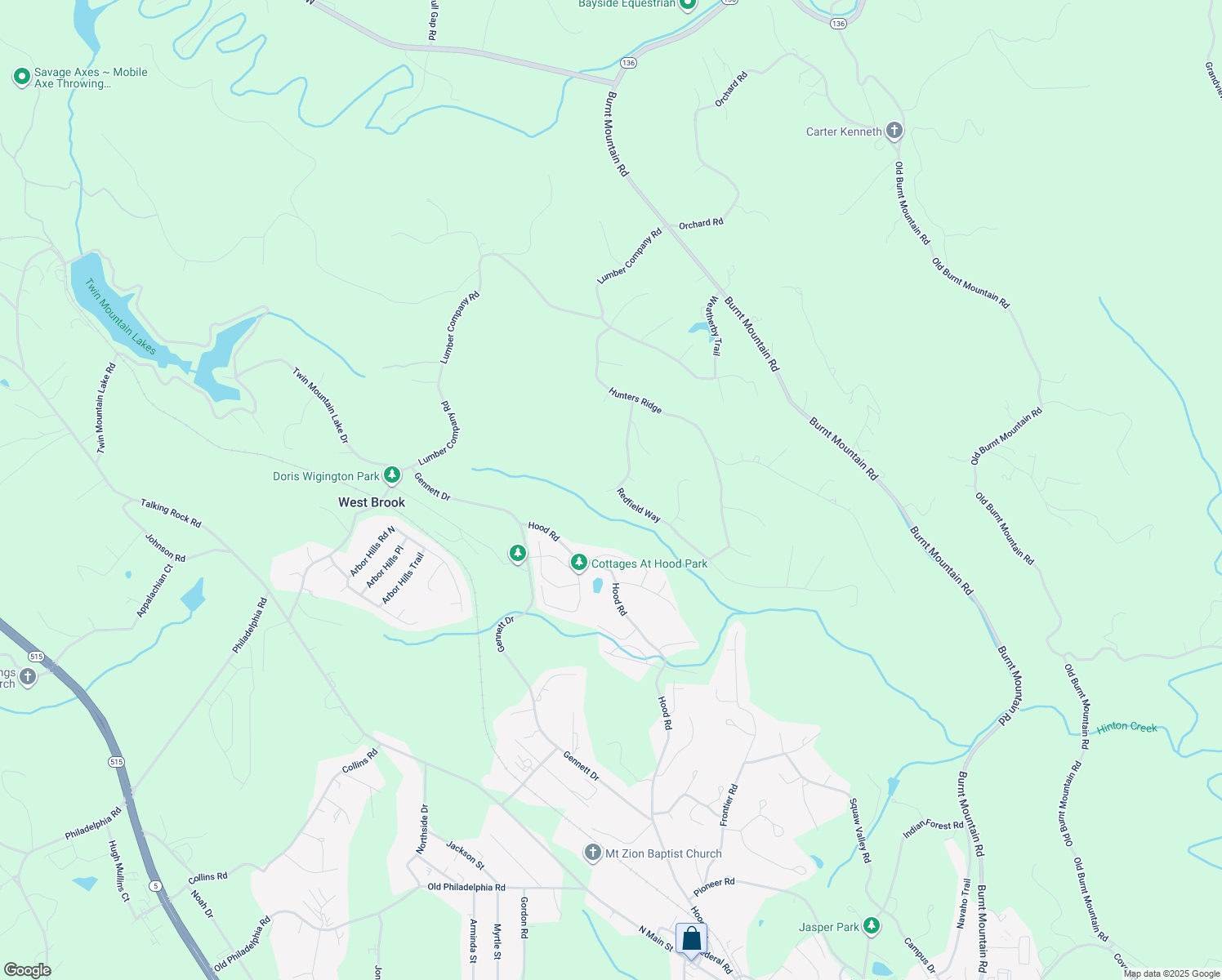 map of restaurants, bars, coffee shops, grocery stores, and more near 0 Ithica Court in Jasper