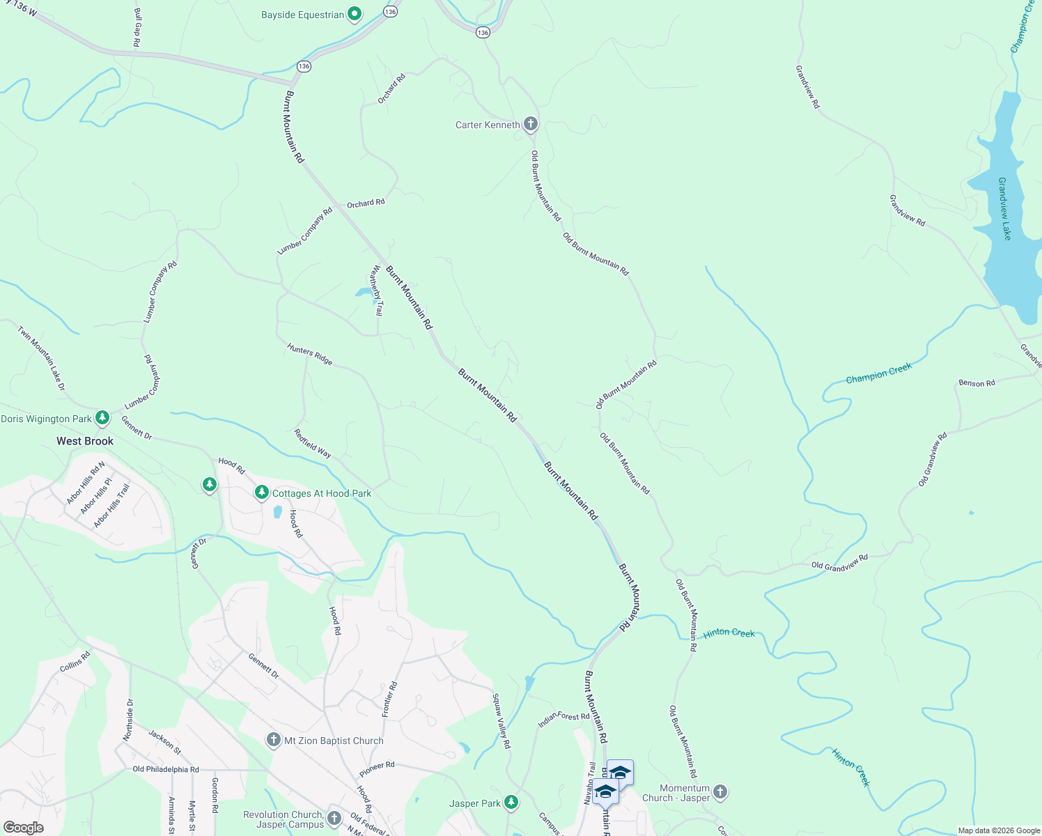 map of restaurants, bars, coffee shops, grocery stores, and more near 2232 Burnt Mountain Road in Big Canoe