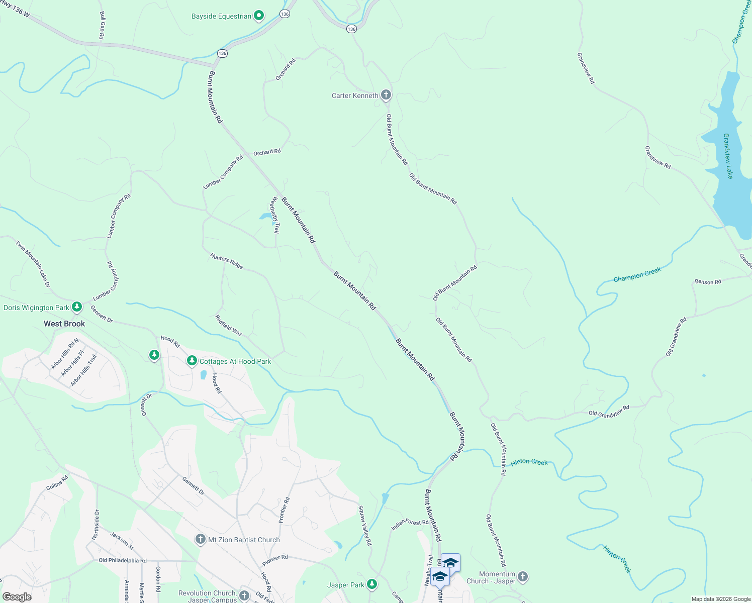 map of restaurants, bars, coffee shops, grocery stores, and more near 2232 Burnt Mountain Road in Big Canoe