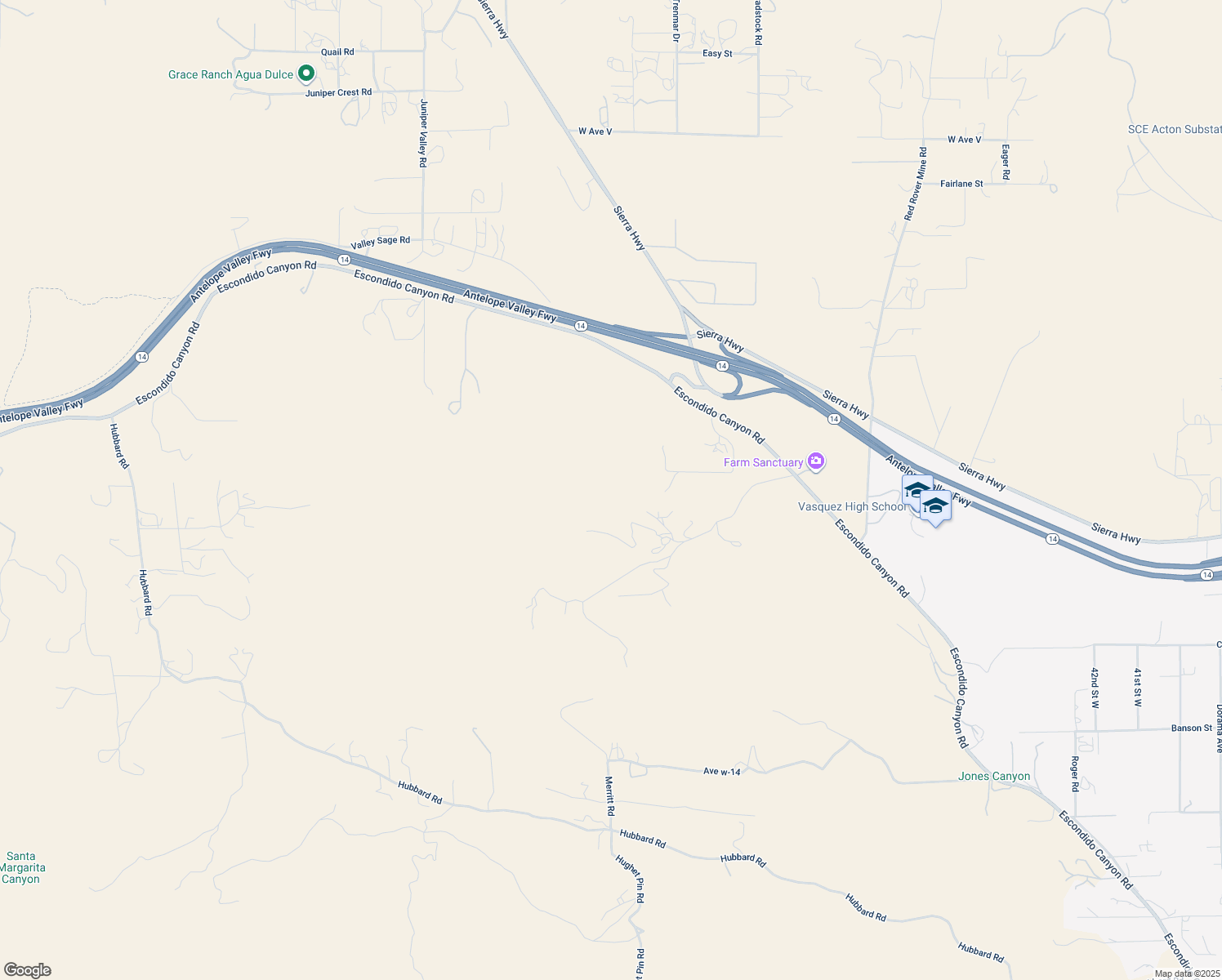 map of restaurants, bars, coffee shops, grocery stores, and more near 55th Street West in Acton