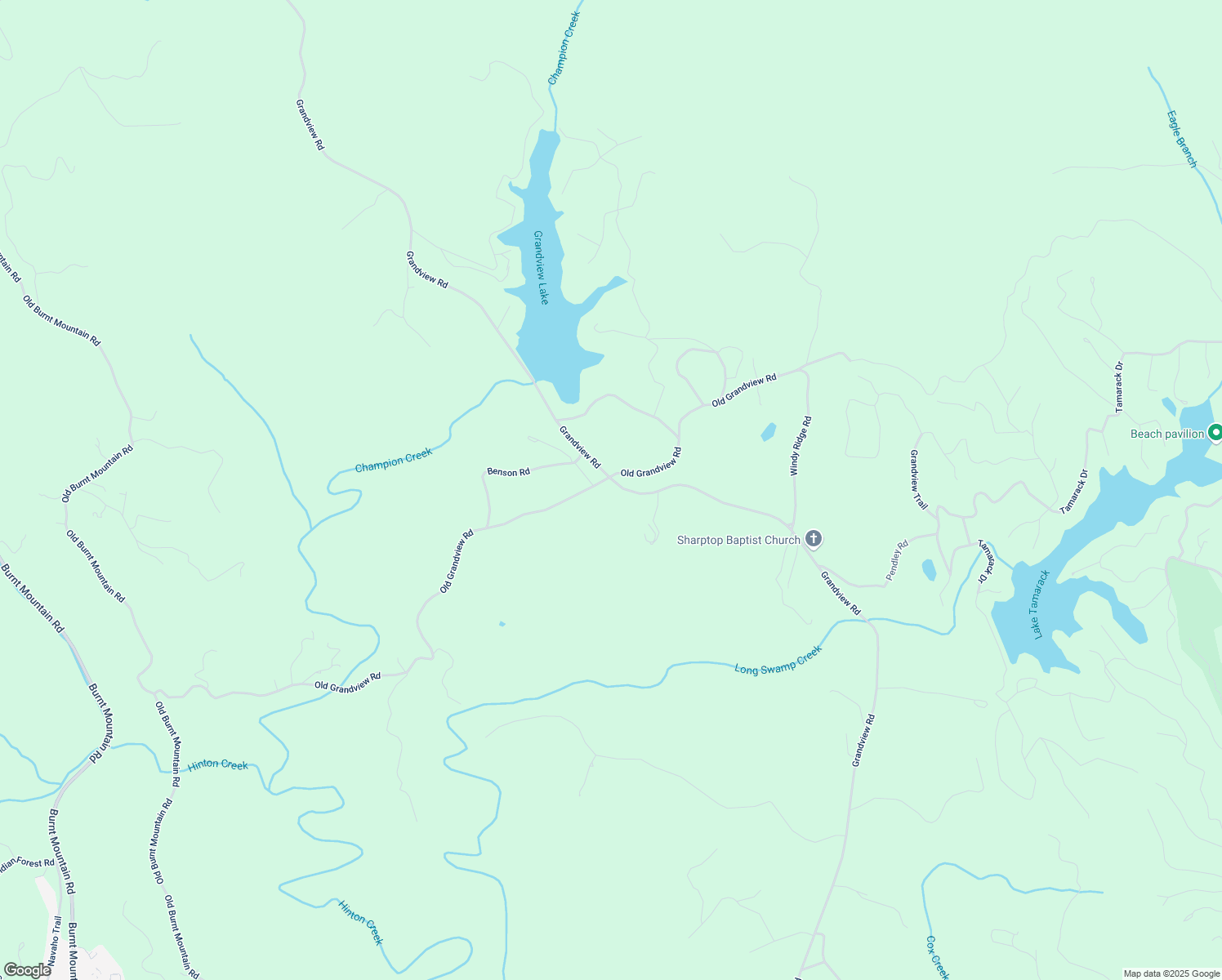 map of restaurants, bars, coffee shops, grocery stores, and more near 1802 Old Grandview Road in Jasper