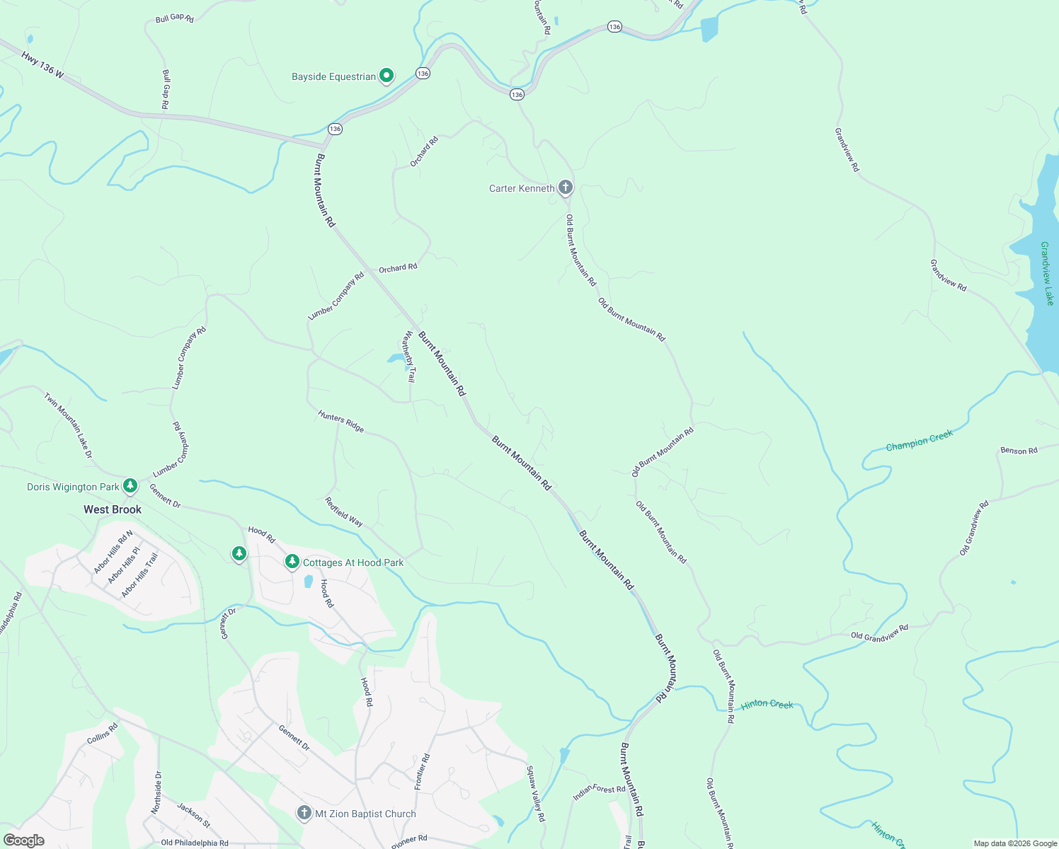 map of restaurants, bars, coffee shops, grocery stores, and more near 335 Oak Morris Ridge in Jasper