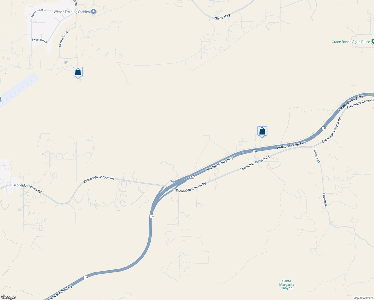 map of restaurants, bars, coffee shops, grocery stores, and more near Valley Sage Road in Agua Dulce