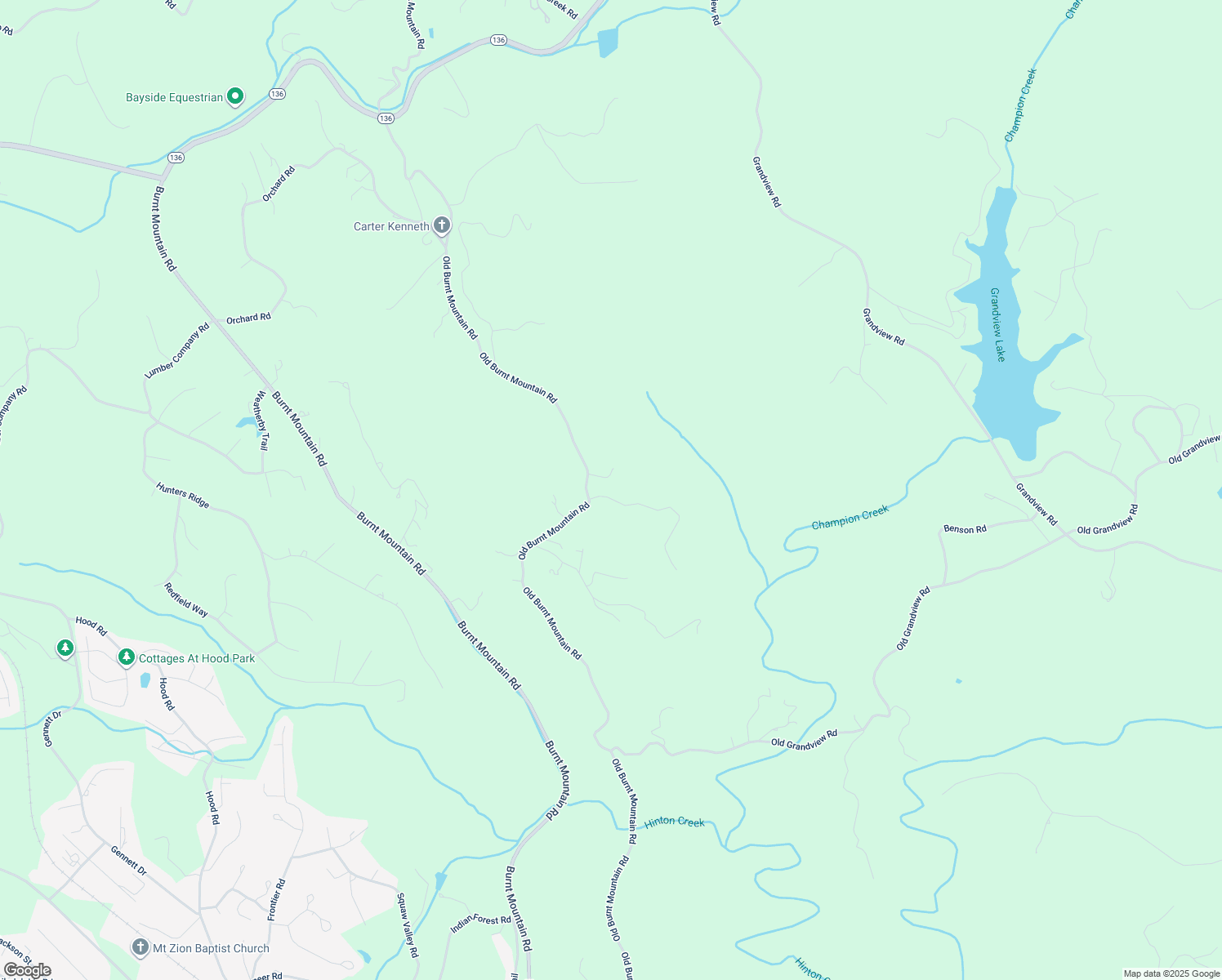 map of restaurants, bars, coffee shops, grocery stores, and more near 2000 Old Burnt Mountain Road in Jasper