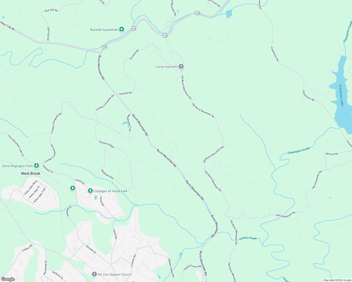 map of restaurants, bars, coffee shops, grocery stores, and more near 250 Oak Morris Ridge in Jasper