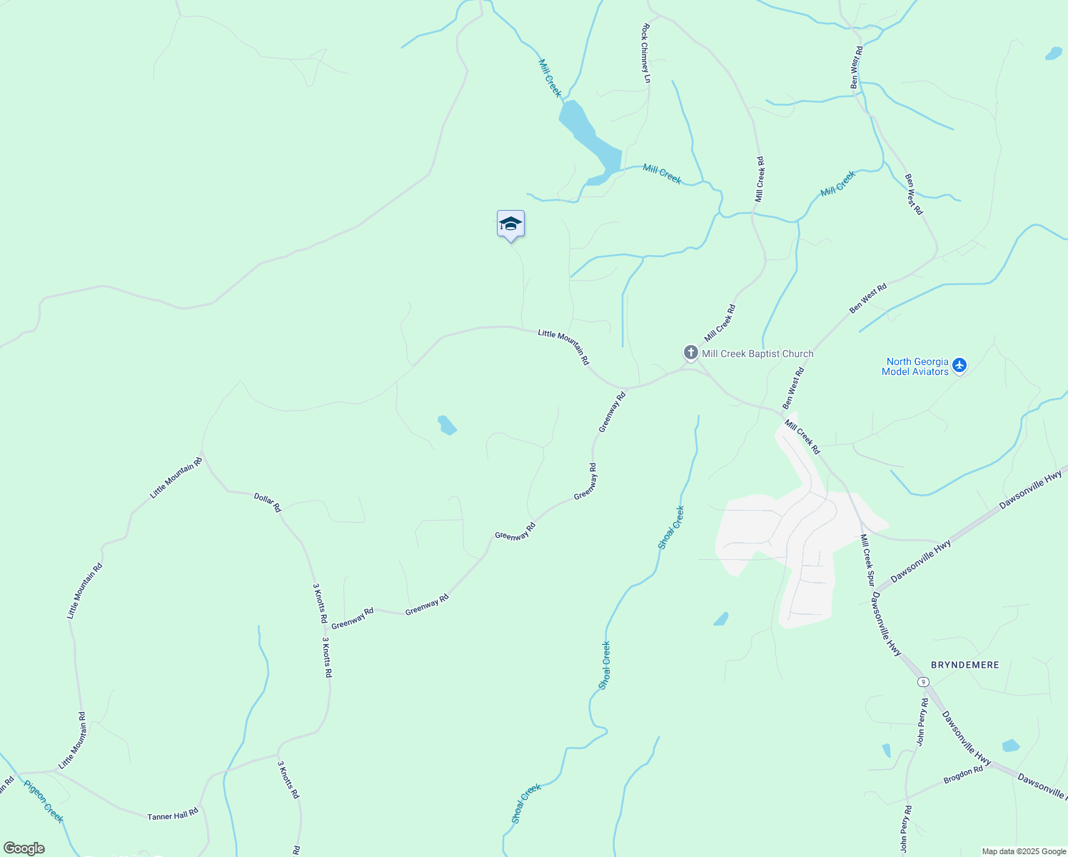 map of restaurants, bars, coffee shops, grocery stores, and more near 320 Fern Park Drive in Dawsonville