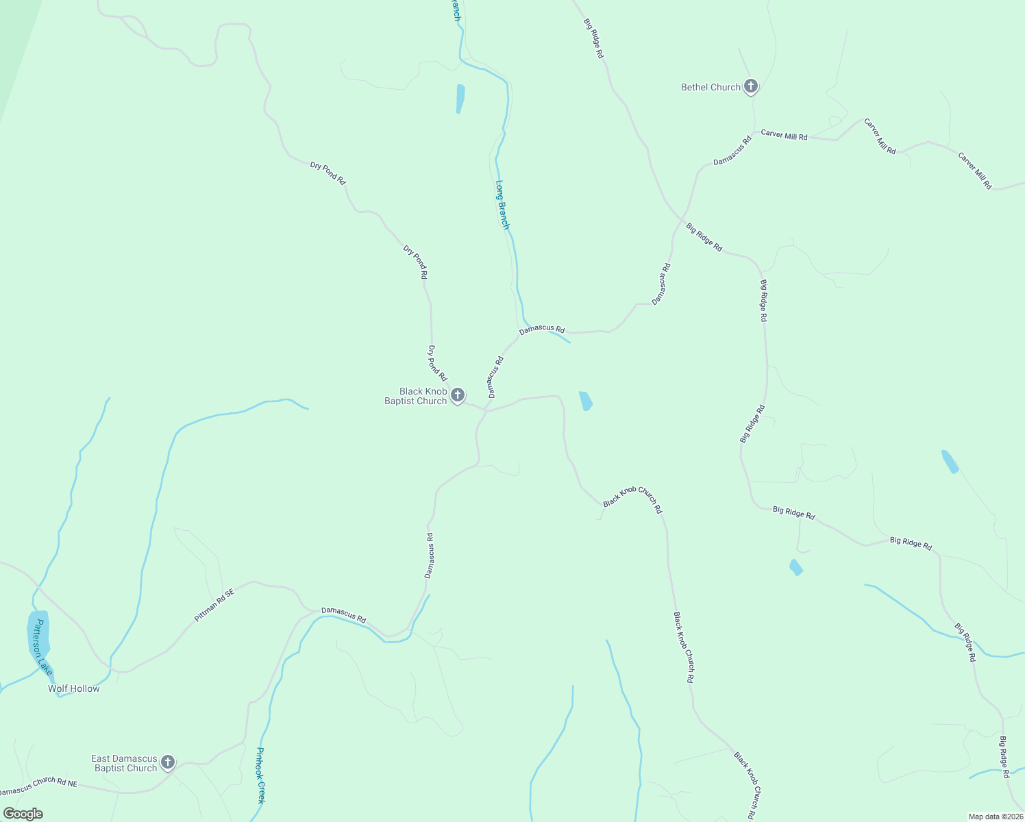 map of restaurants, bars, coffee shops, grocery stores, and more near 2793 Black Knob Church Road in Ranger