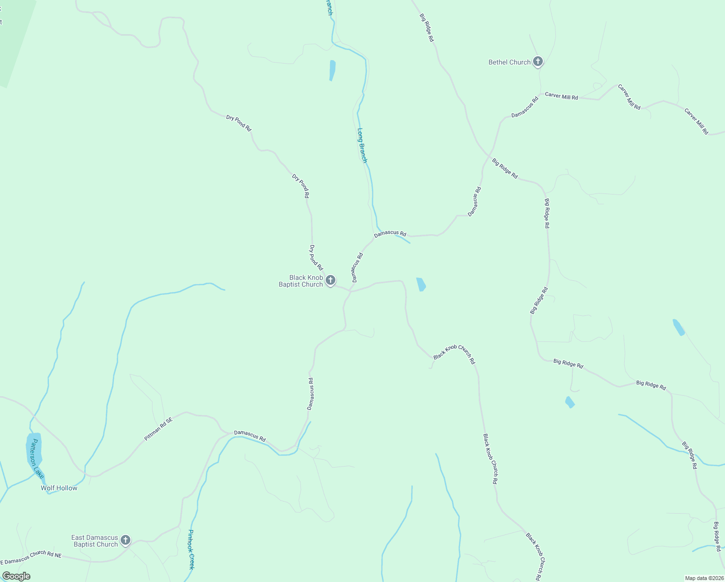 map of restaurants, bars, coffee shops, grocery stores, and more near 2793 Black Knob Church Road in Ranger