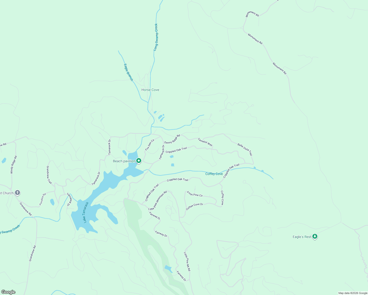 map of restaurants, bars, coffee shops, grocery stores, and more near 2006 Crippled Oak Trail in Jasper