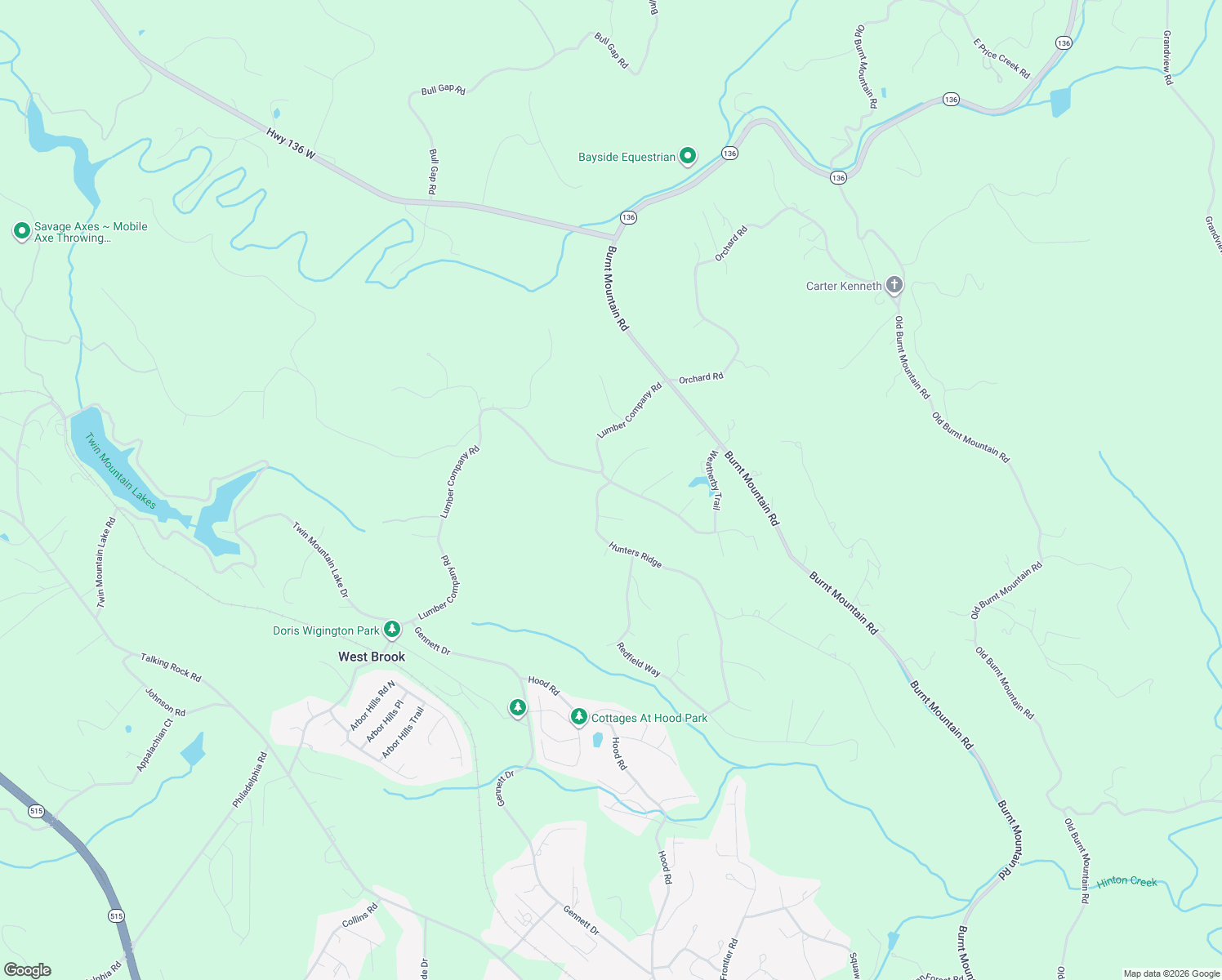 map of restaurants, bars, coffee shops, grocery stores, and more near 341 Winchester Ridge South in Jasper
