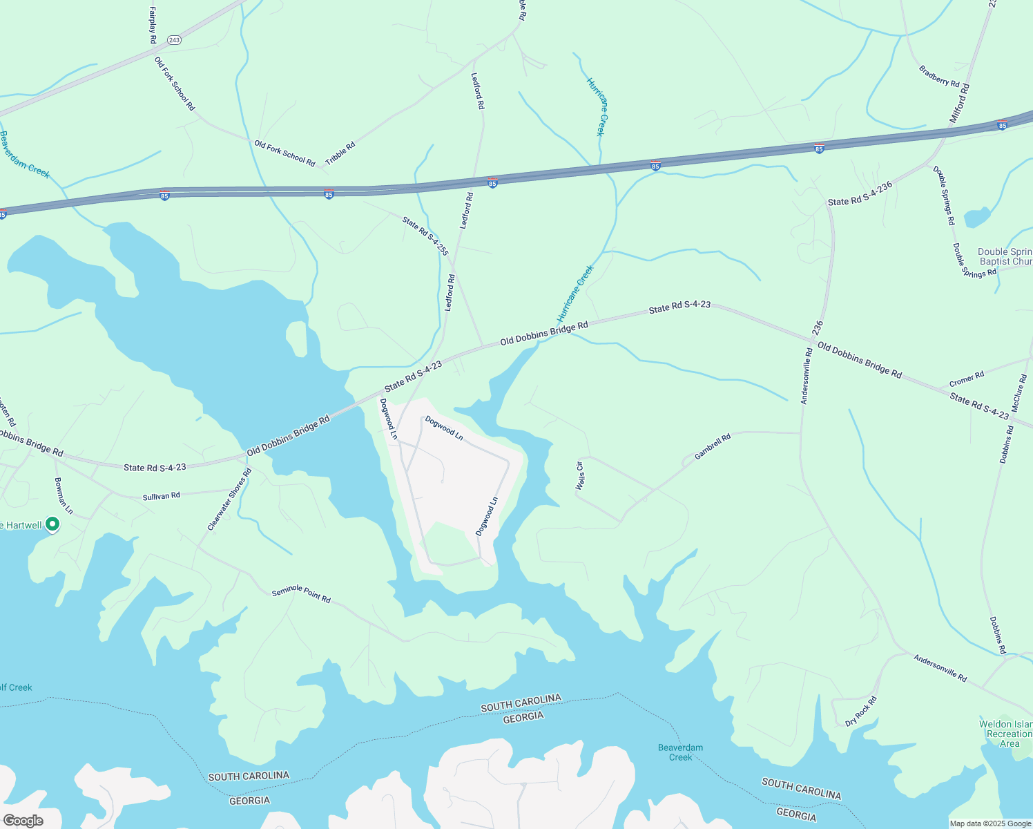 map of restaurants, bars, coffee shops, grocery stores, and more near 131 Harbor Lane in Townville
