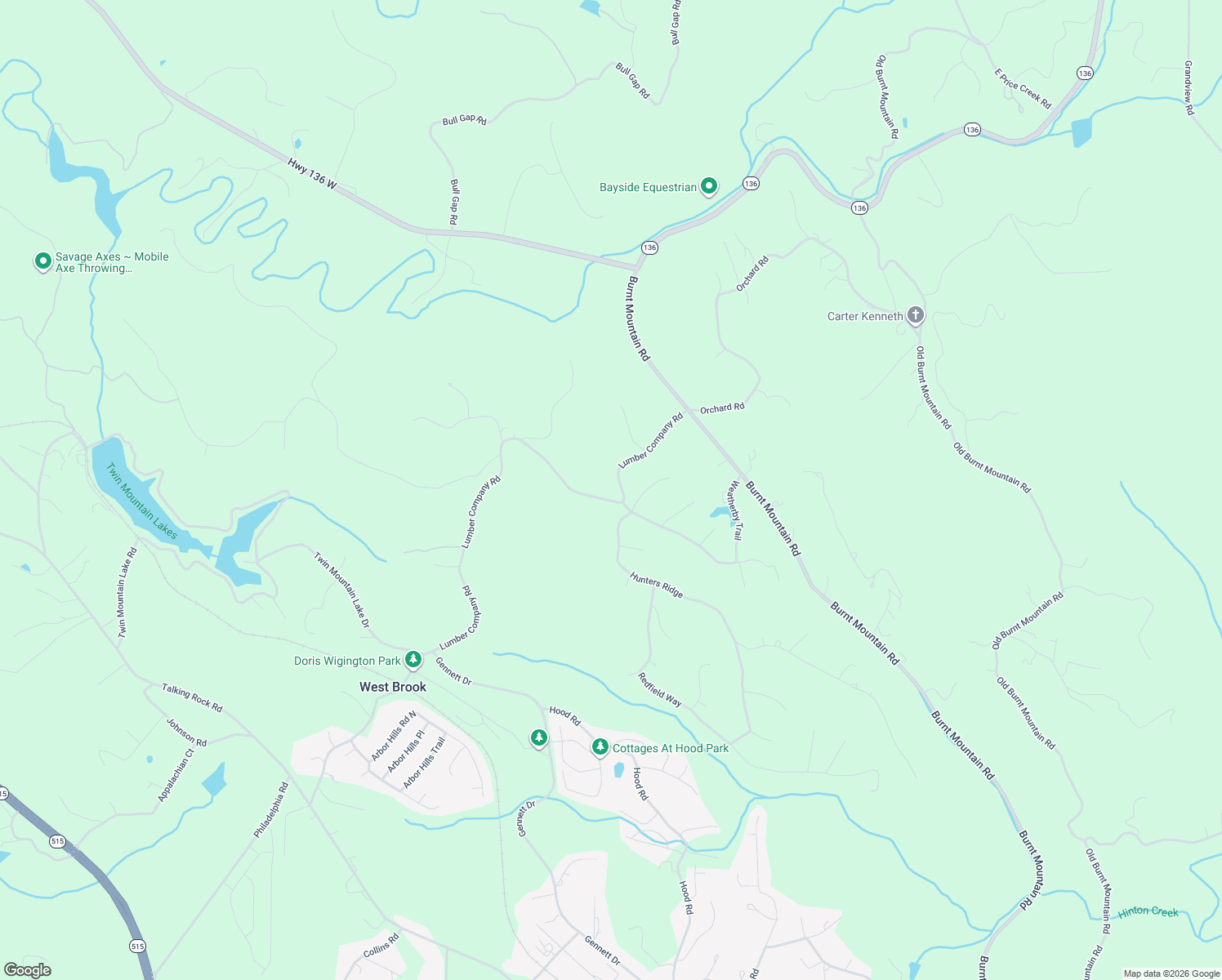 map of restaurants, bars, coffee shops, grocery stores, and more near 387 Winchester Ridge South in Jasper