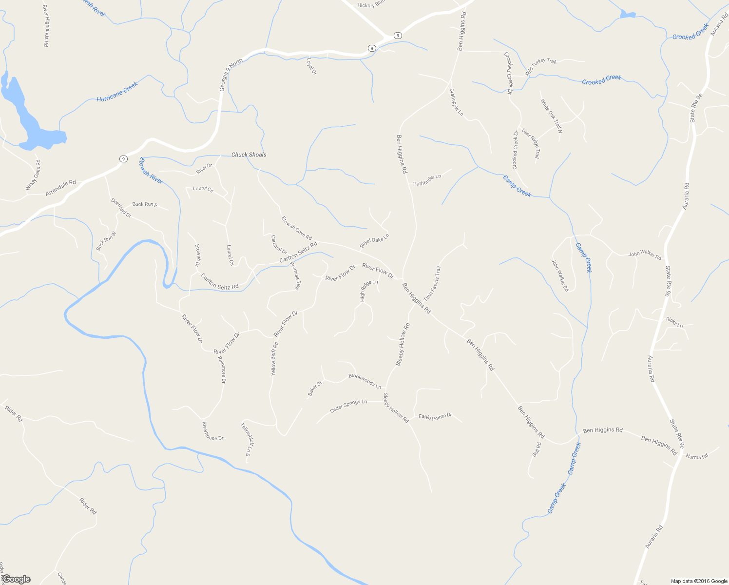 map of restaurants, bars, coffee shops, grocery stores, and more near 113 High Ridge Road in Dahlonega