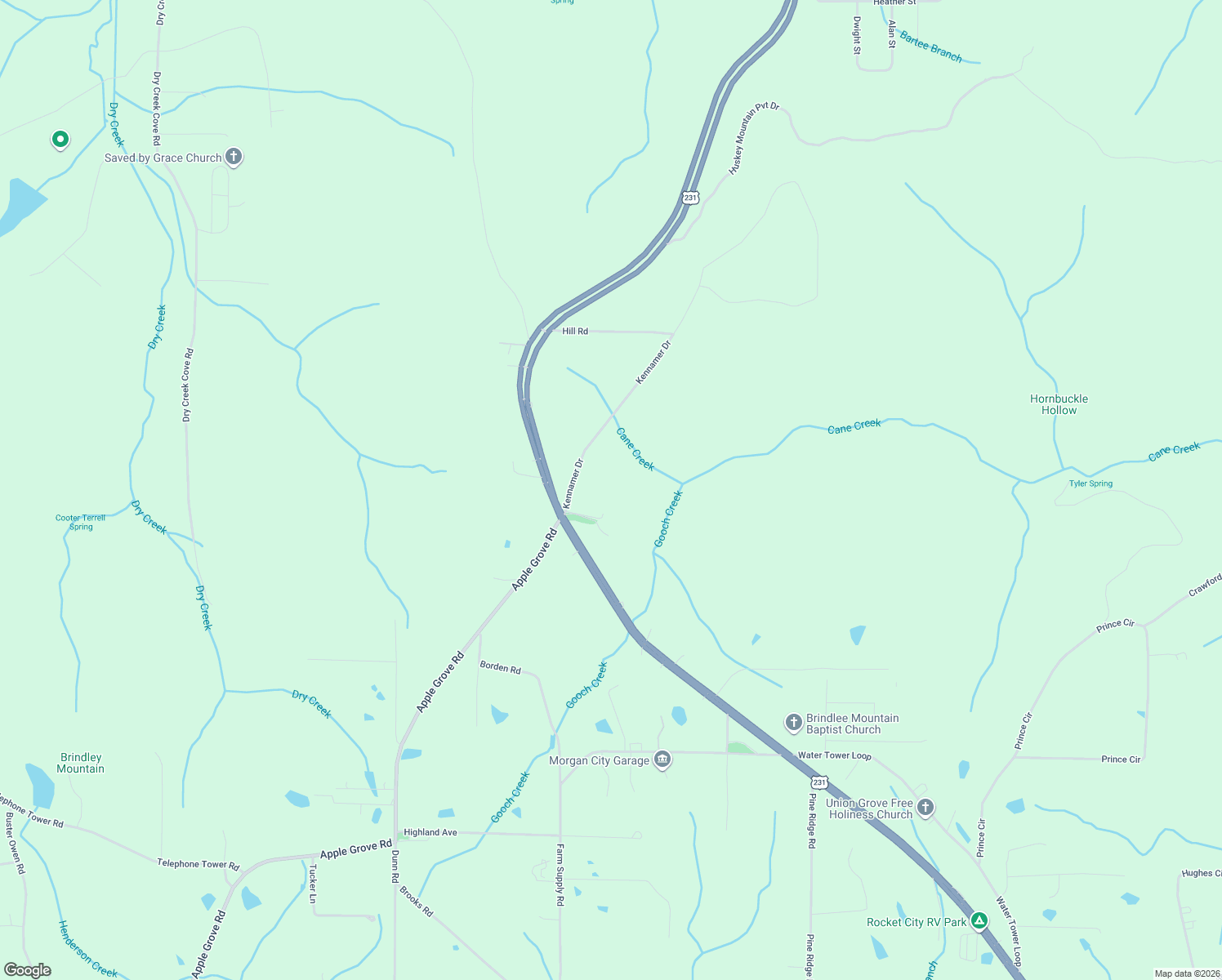 map of restaurants, bars, coffee shops, grocery stores, and more near 33 Kennamer Drive in Morgan County
