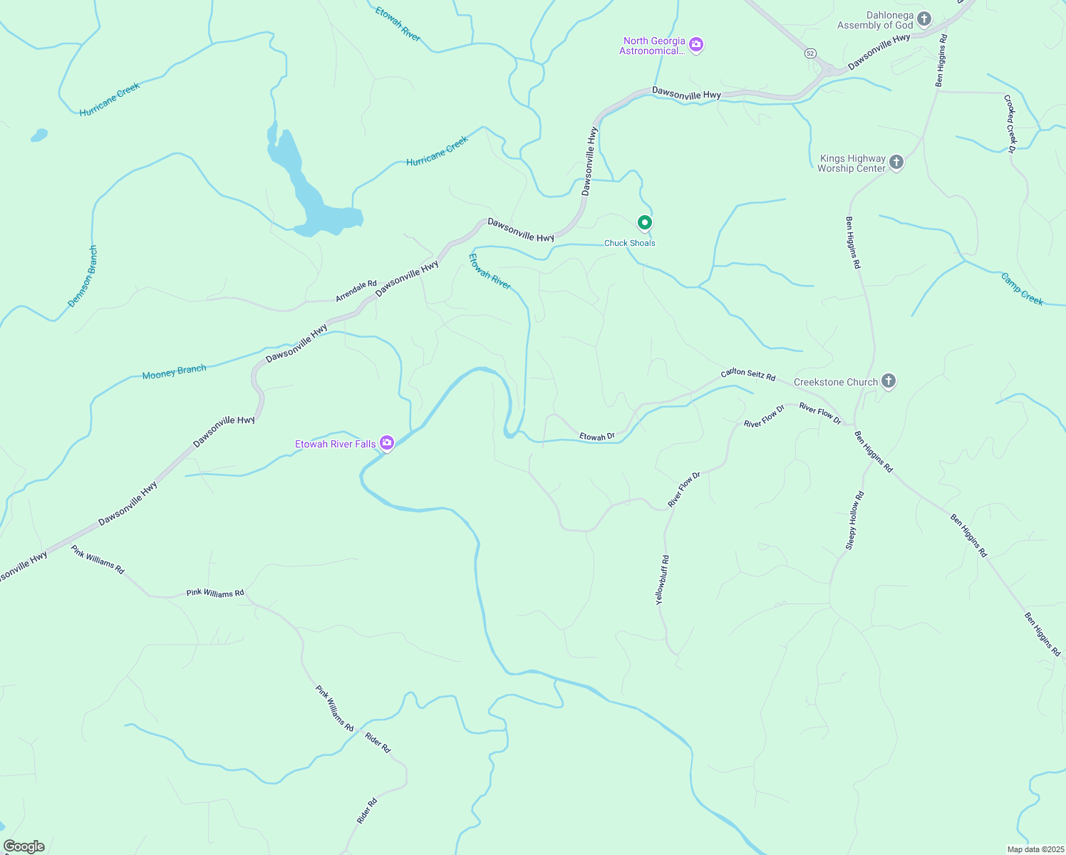 map of restaurants, bars, coffee shops, grocery stores, and more near 78 Brookhaven Road in Dahlonega