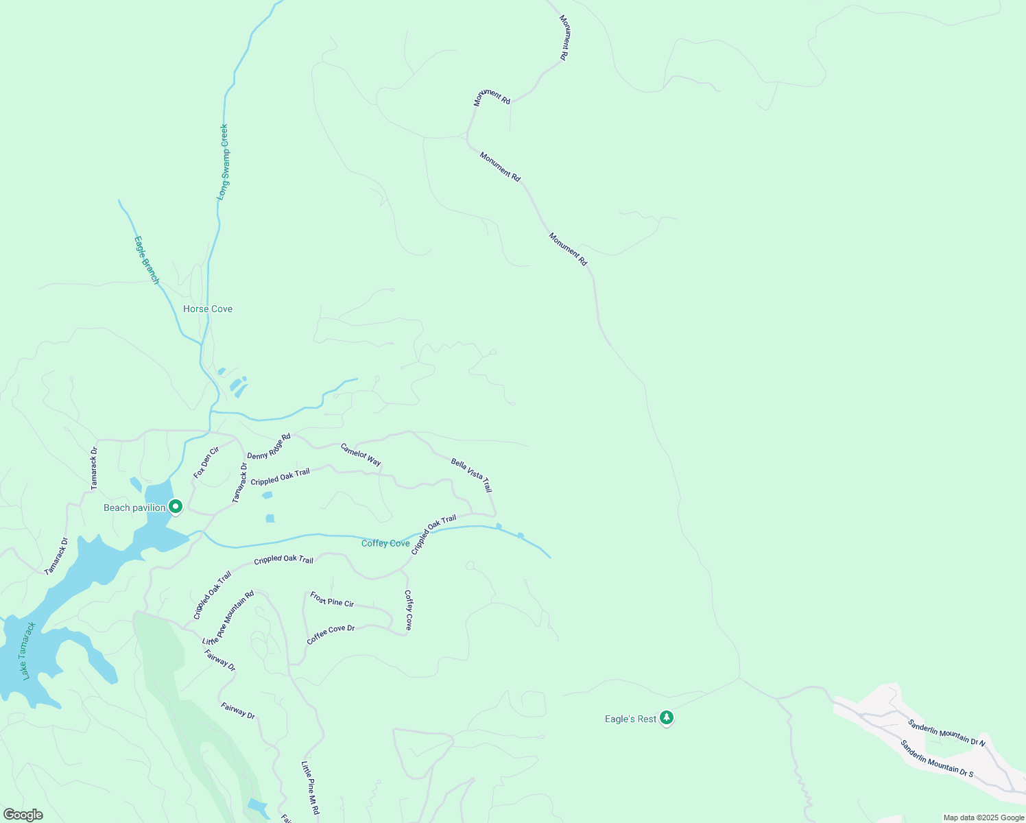 map of restaurants, bars, coffee shops, grocery stores, and more near 4528 Sassafras Mountain Trail in Jasper