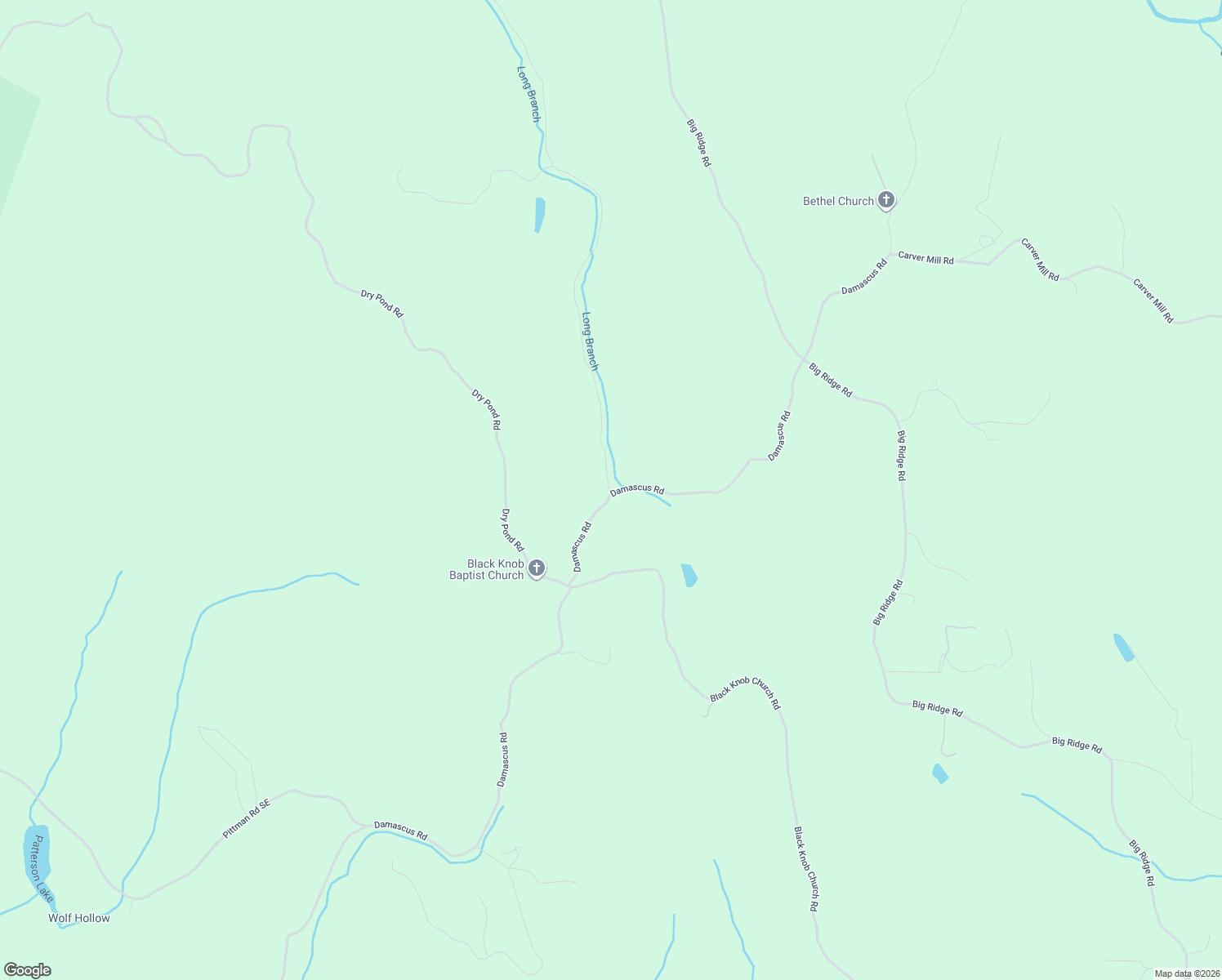 map of restaurants, bars, coffee shops, grocery stores, and more near 32 Long Branch Road in Ranger