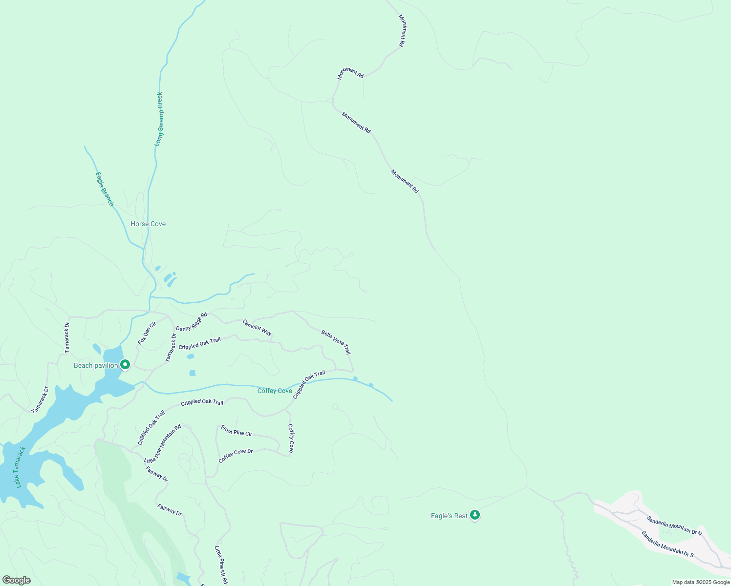 map of restaurants, bars, coffee shops, grocery stores, and more near 4527 Sassafras Mountain Trail in Jasper