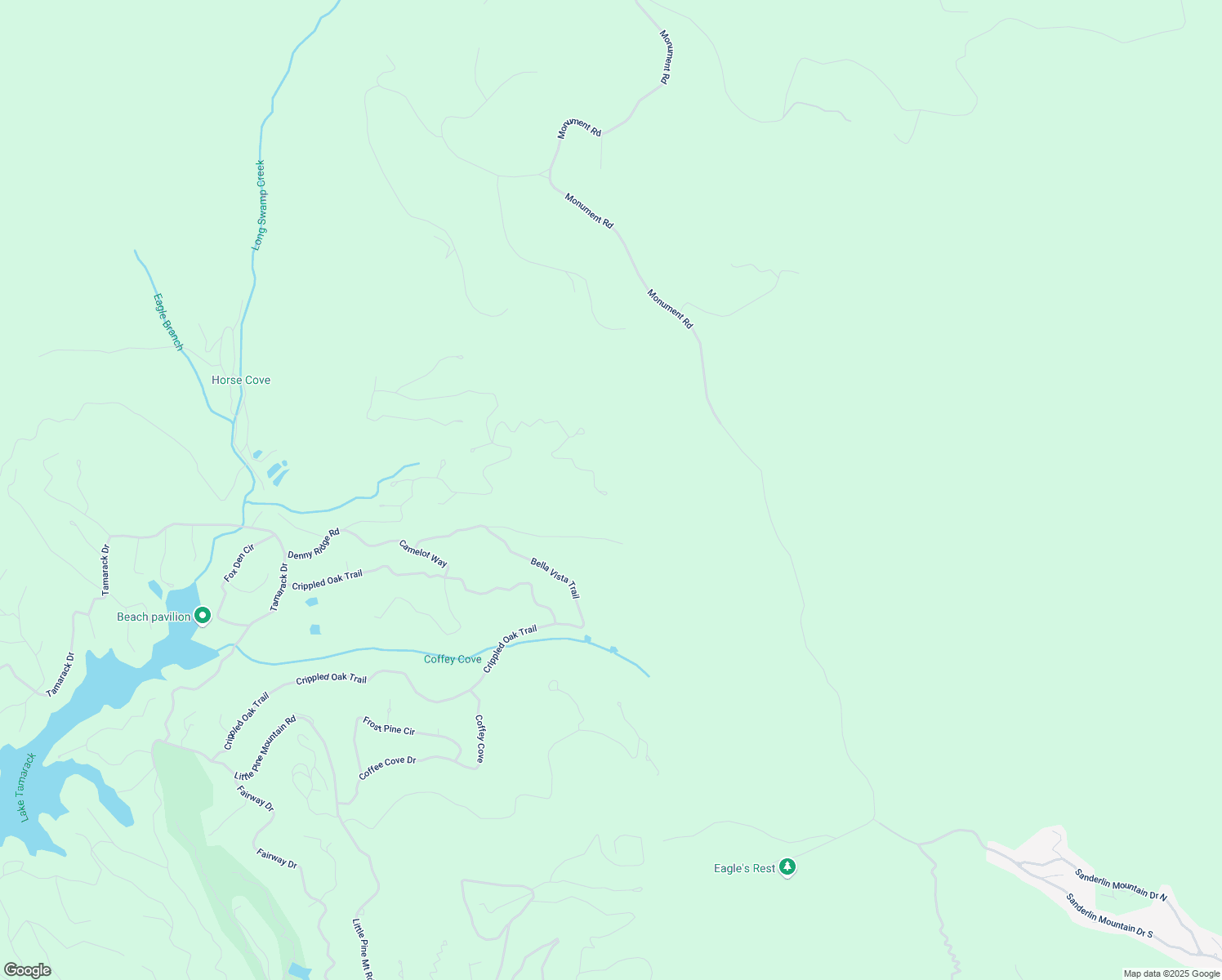 map of restaurants, bars, coffee shops, grocery stores, and more near 4527 Sassafras Mountain Trail in Jasper