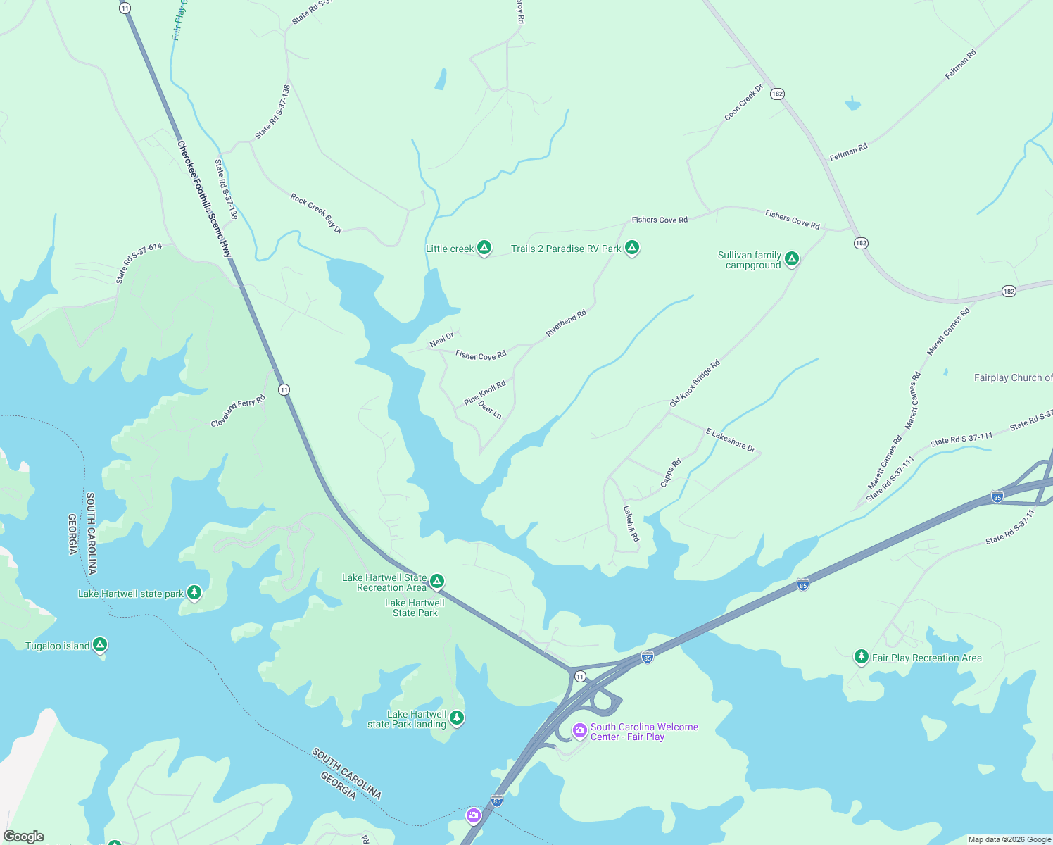 map of restaurants, bars, coffee shops, grocery stores, and more near 185 Riverbend Road in Fair Play