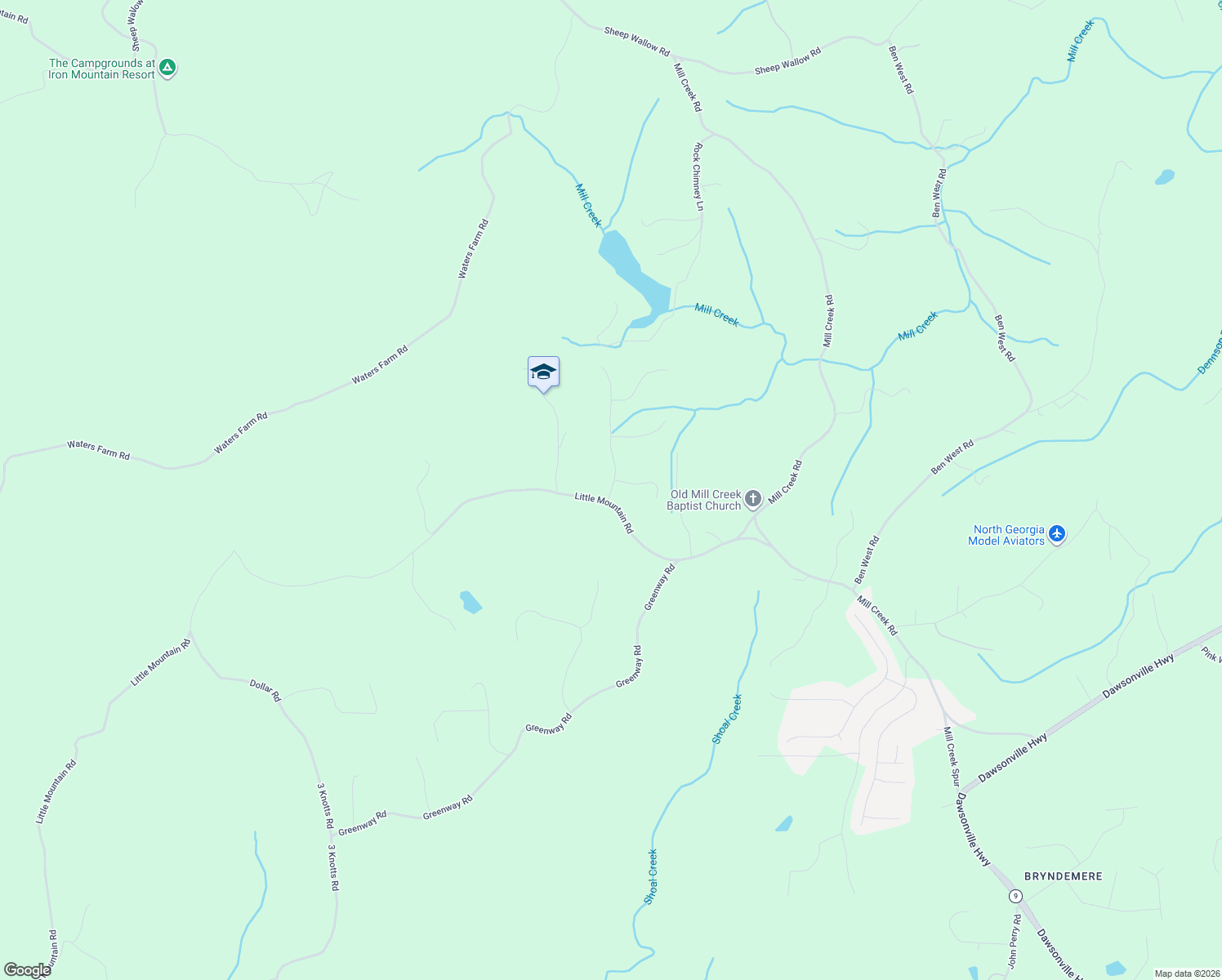 map of restaurants, bars, coffee shops, grocery stores, and more near 49 Pine Tree Dr in Dawsonville