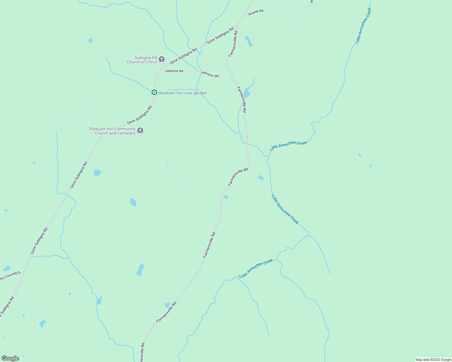 map of restaurants, bars, coffee shops, grocery stores, and more near 4167 Farmersville Road in Summerville