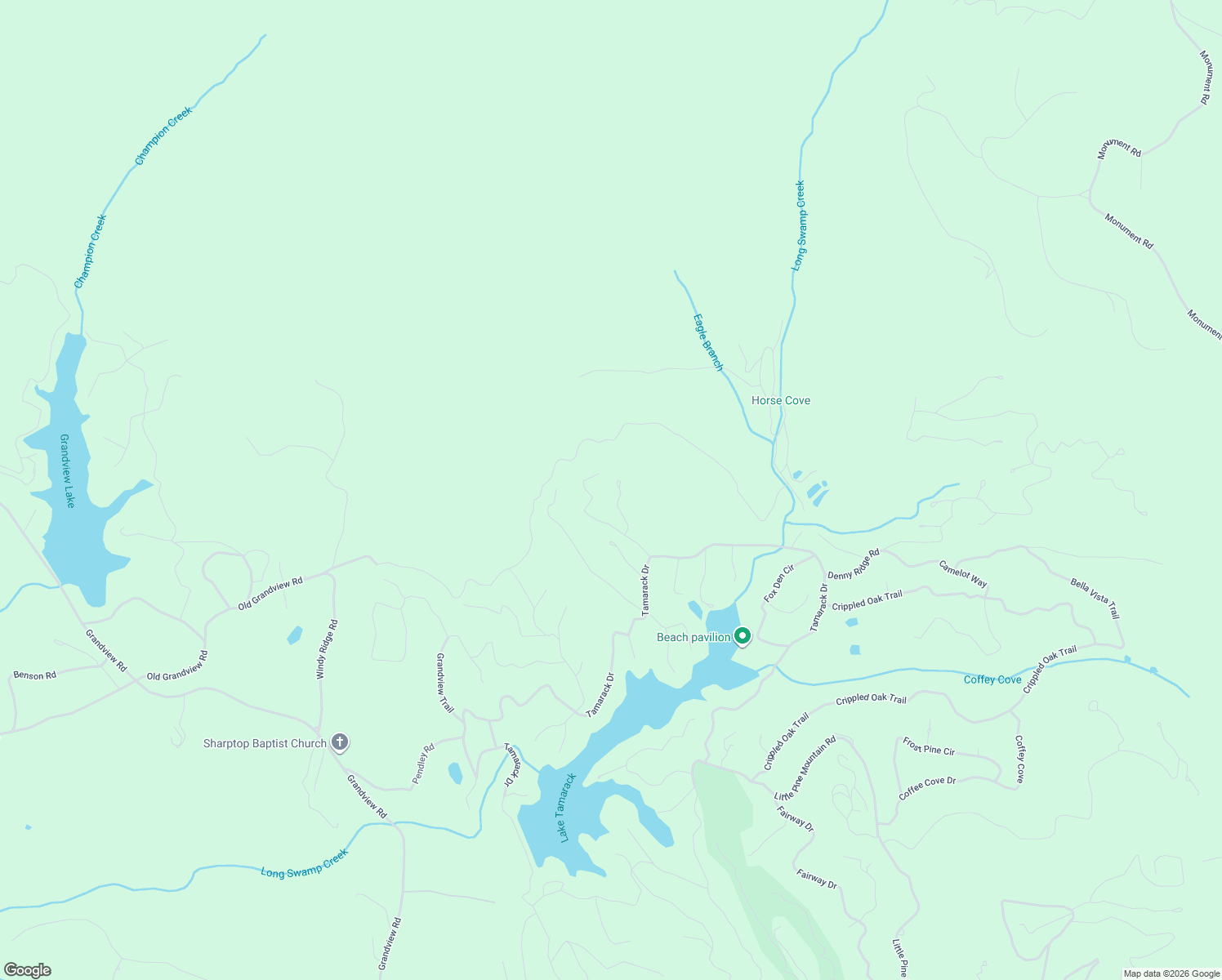 map of restaurants, bars, coffee shops, grocery stores, and more near 139 Buckeye Court in Jasper