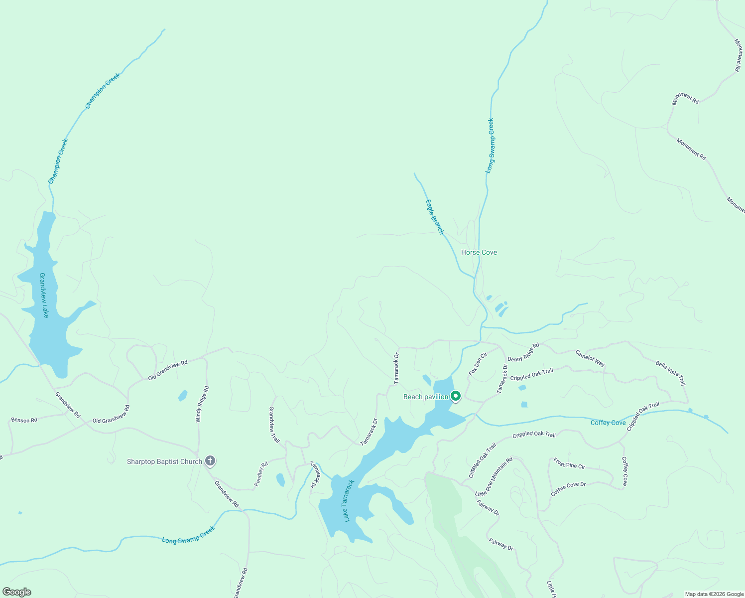 map of restaurants, bars, coffee shops, grocery stores, and more near 139 Buckeye Court in Jasper