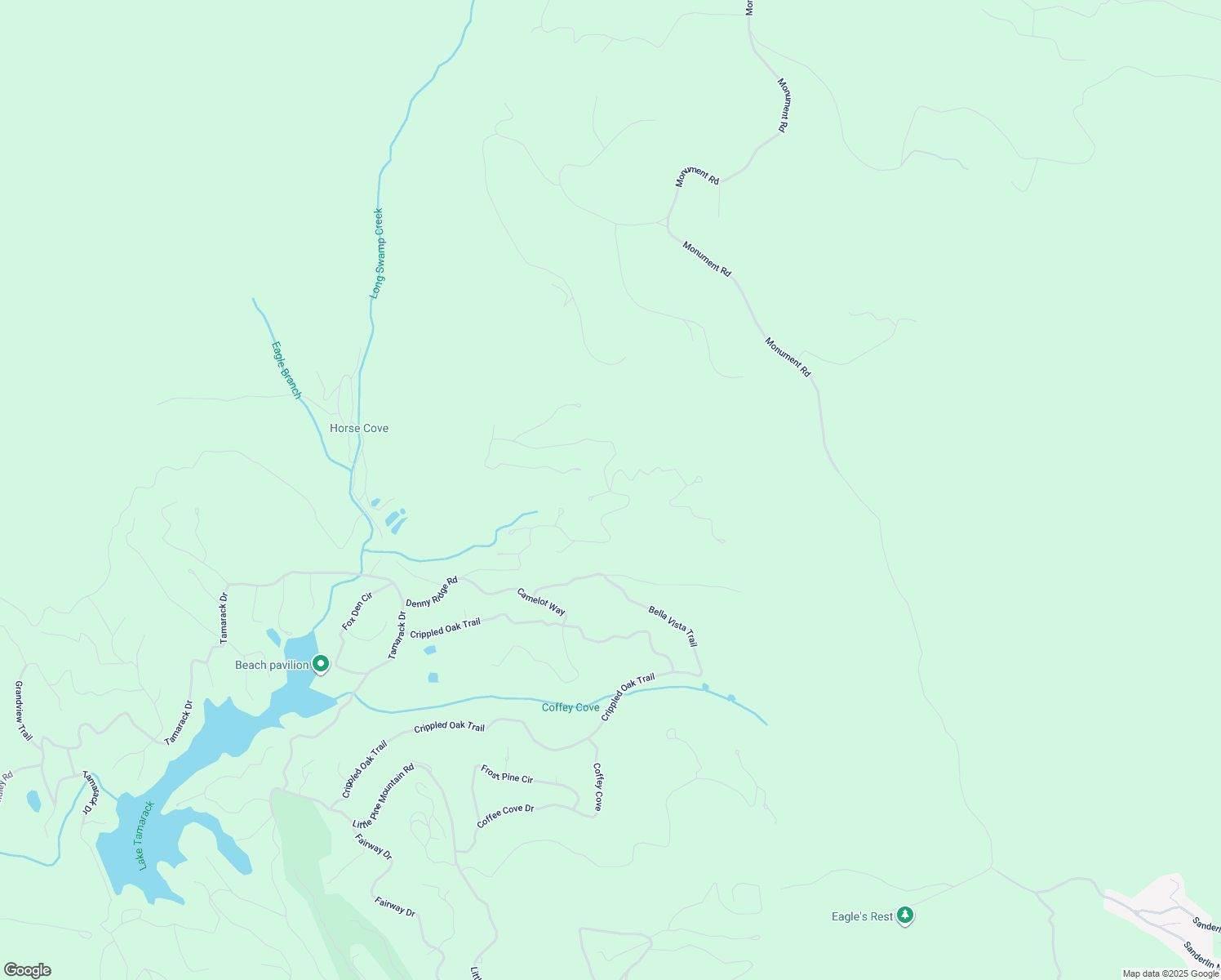 map of restaurants, bars, coffee shops, grocery stores, and more near 4528 Sassafras Mountain Trail in Jasper
