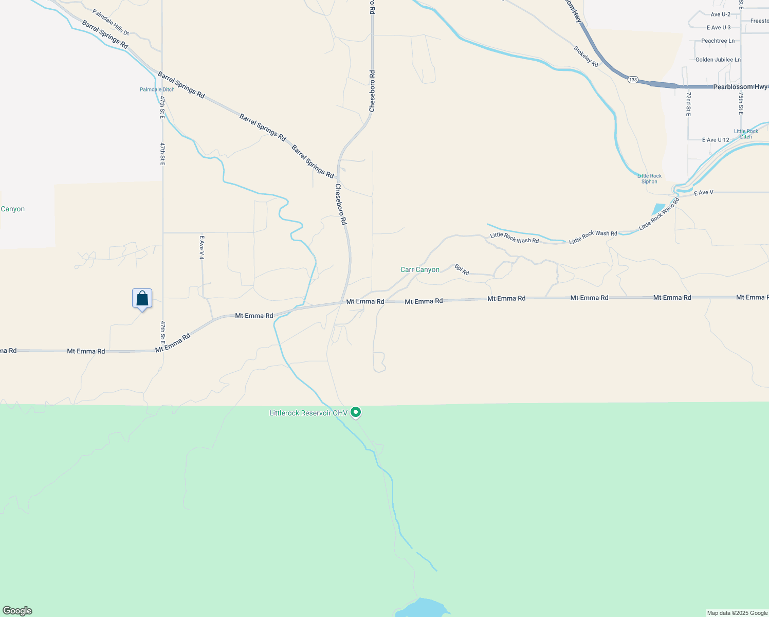 map of restaurants, bars, coffee shops, grocery stores, and more near 26th Street East in Palmdale