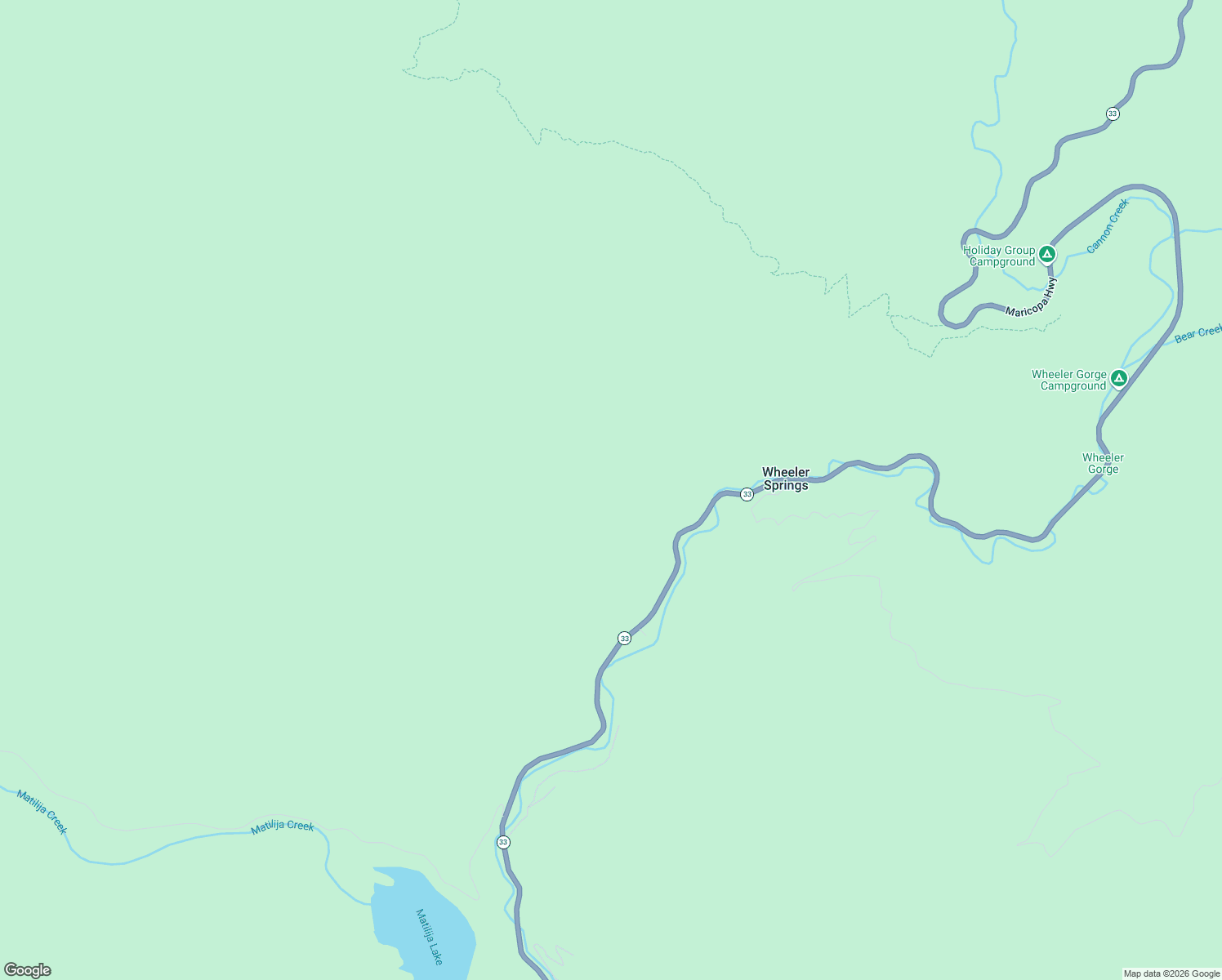 map of restaurants, bars, coffee shops, grocery stores, and more near 16825 Maricopa Highway in Ojai