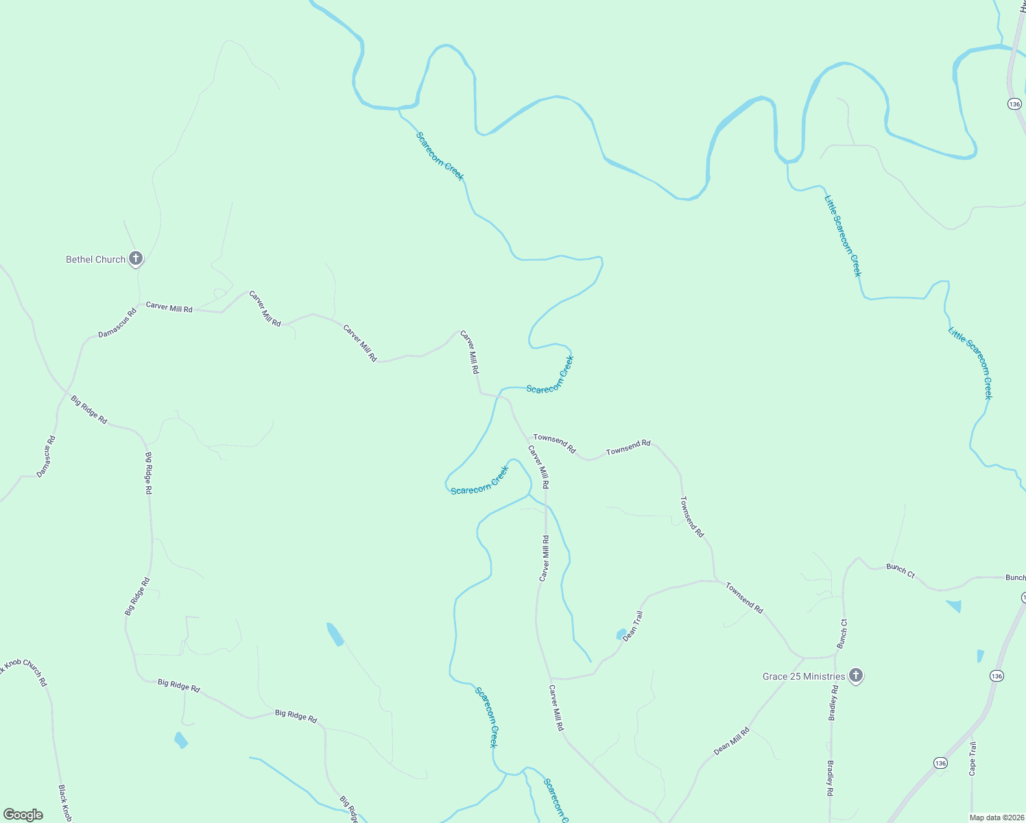 map of restaurants, bars, coffee shops, grocery stores, and more near 2308 Carver Mill Road in Talking Rock