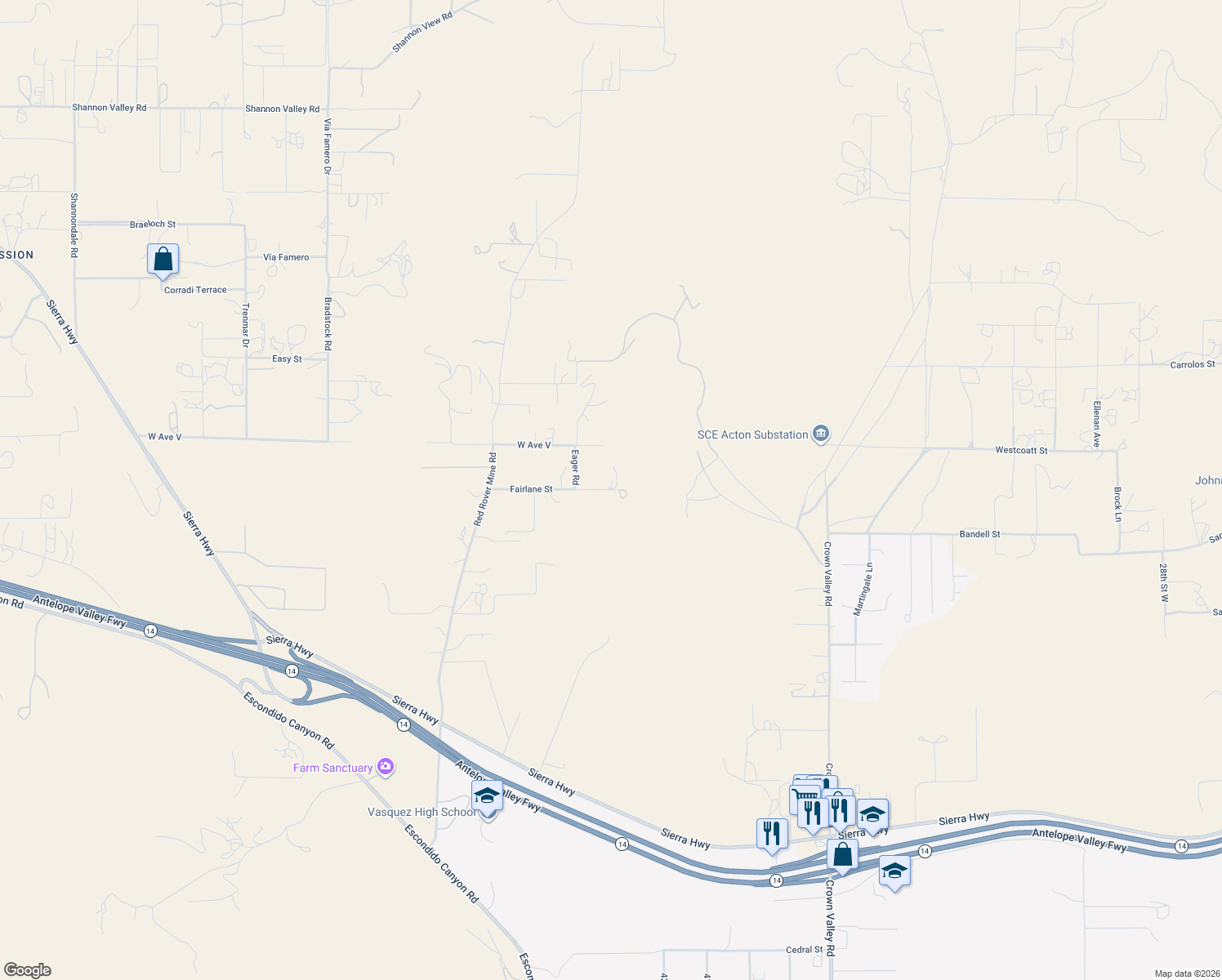 map of restaurants, bars, coffee shops, grocery stores, and more near 4500 Fairlane Road in Acton