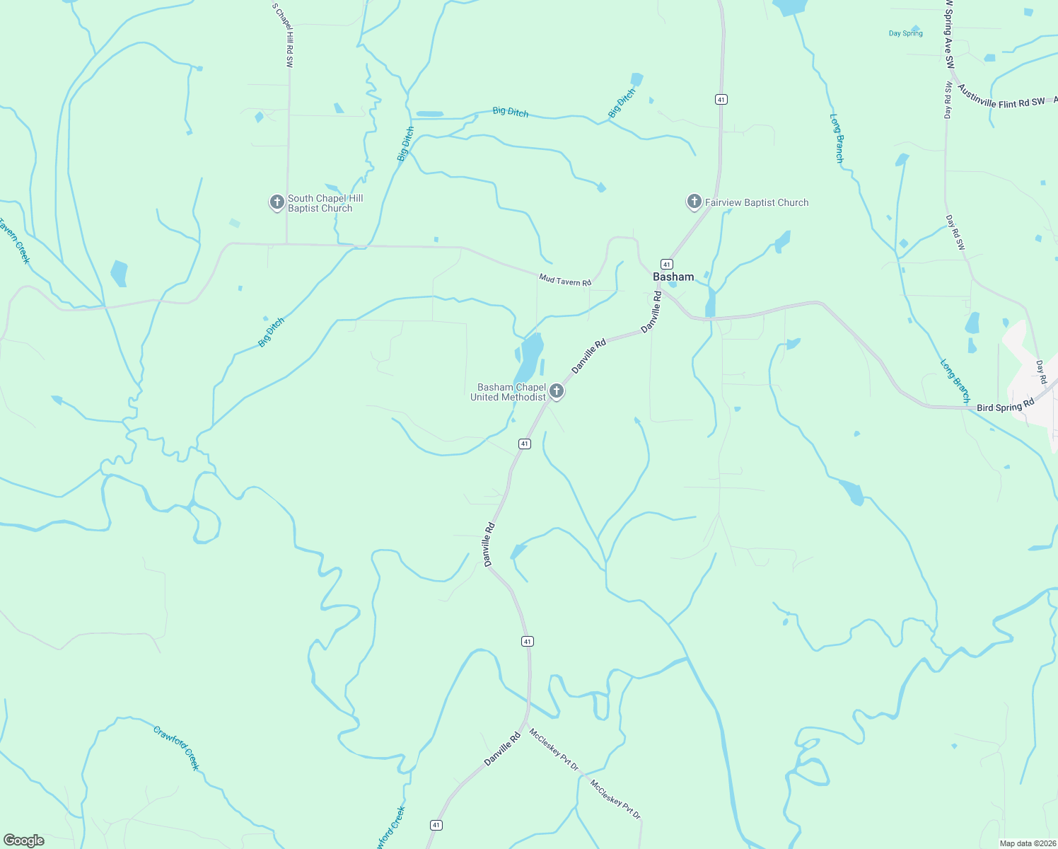 map of restaurants, bars, coffee shops, grocery stores, and more near 5067 Danville Road in Hartselle