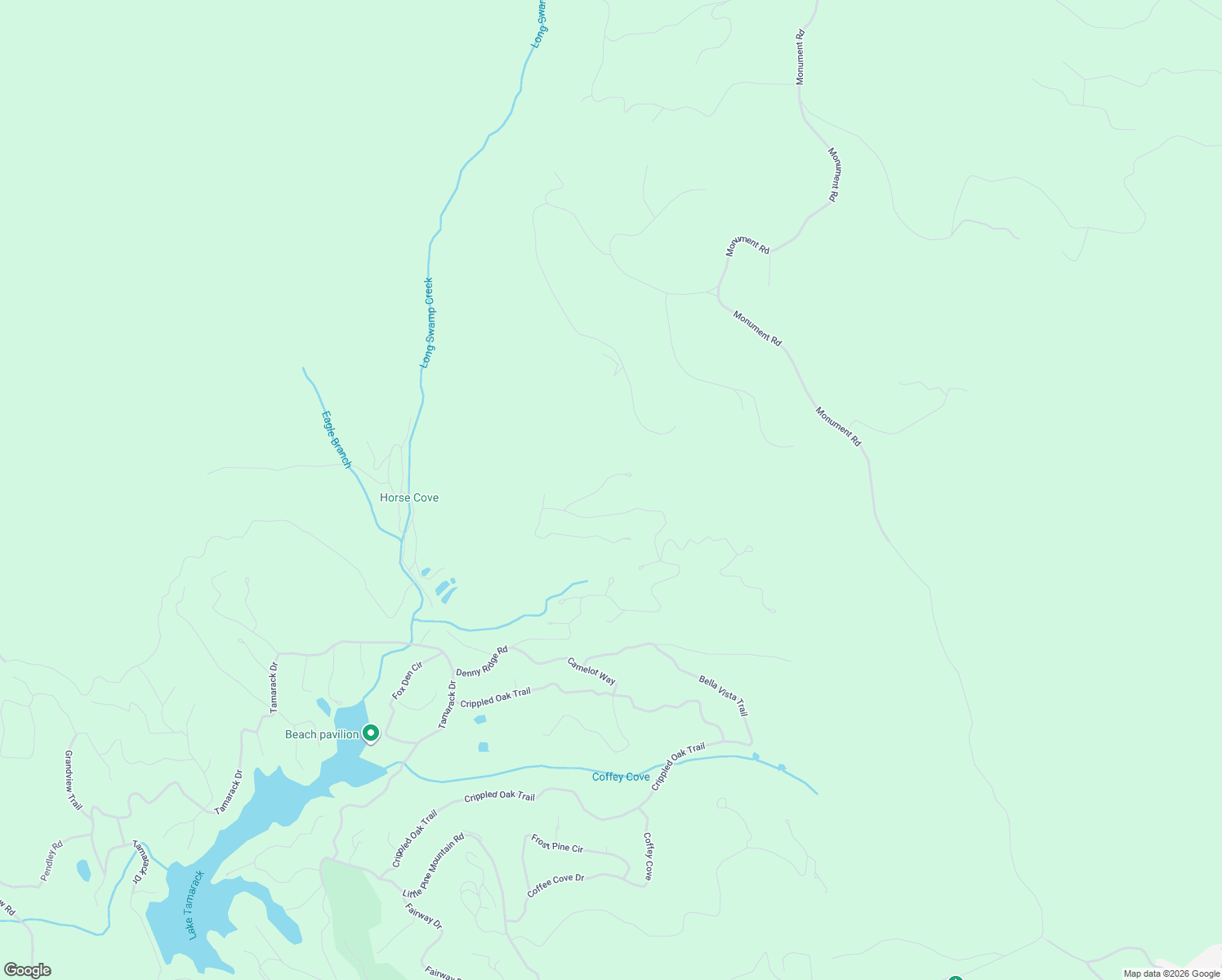 map of restaurants, bars, coffee shops, grocery stores, and more near 212 Bee Tree Ridge Court in Jasper