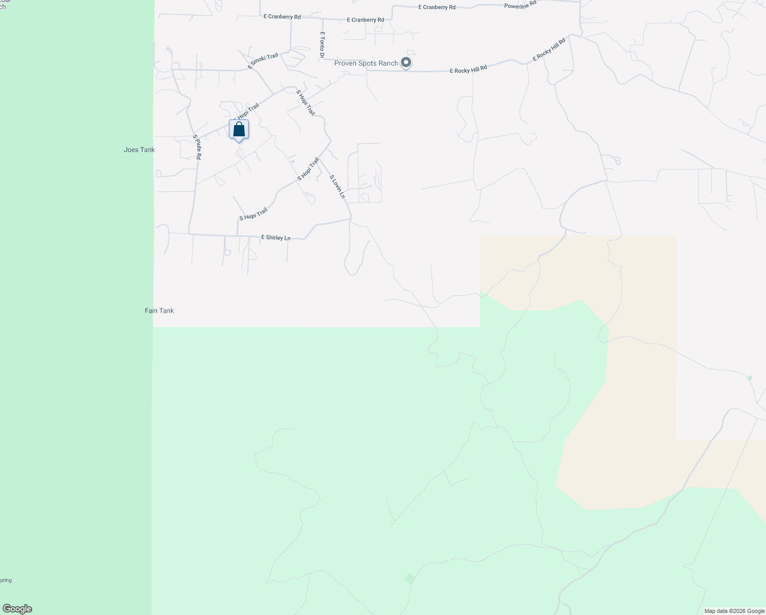 map of restaurants, bars, coffee shops, grocery stores, and more near South Lovin Lane in Dewey-Humboldt