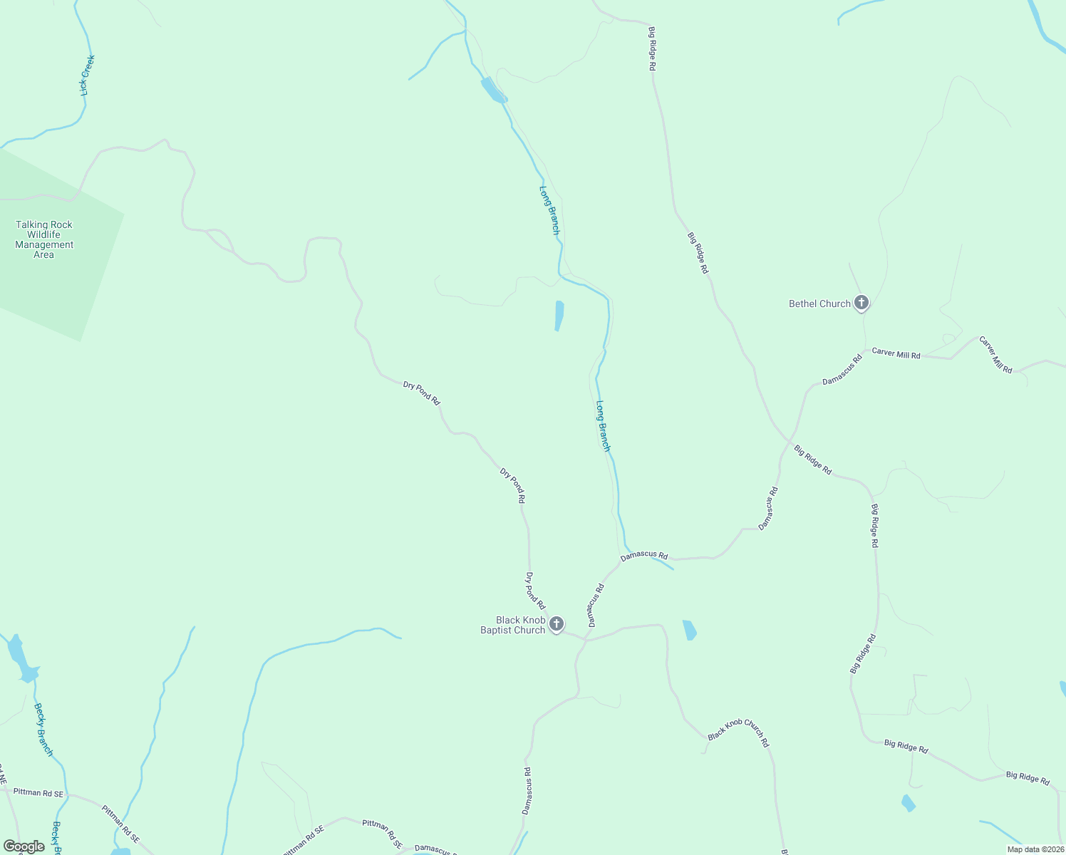 map of restaurants, bars, coffee shops, grocery stores, and more near 523 Long Branch Road in Ranger