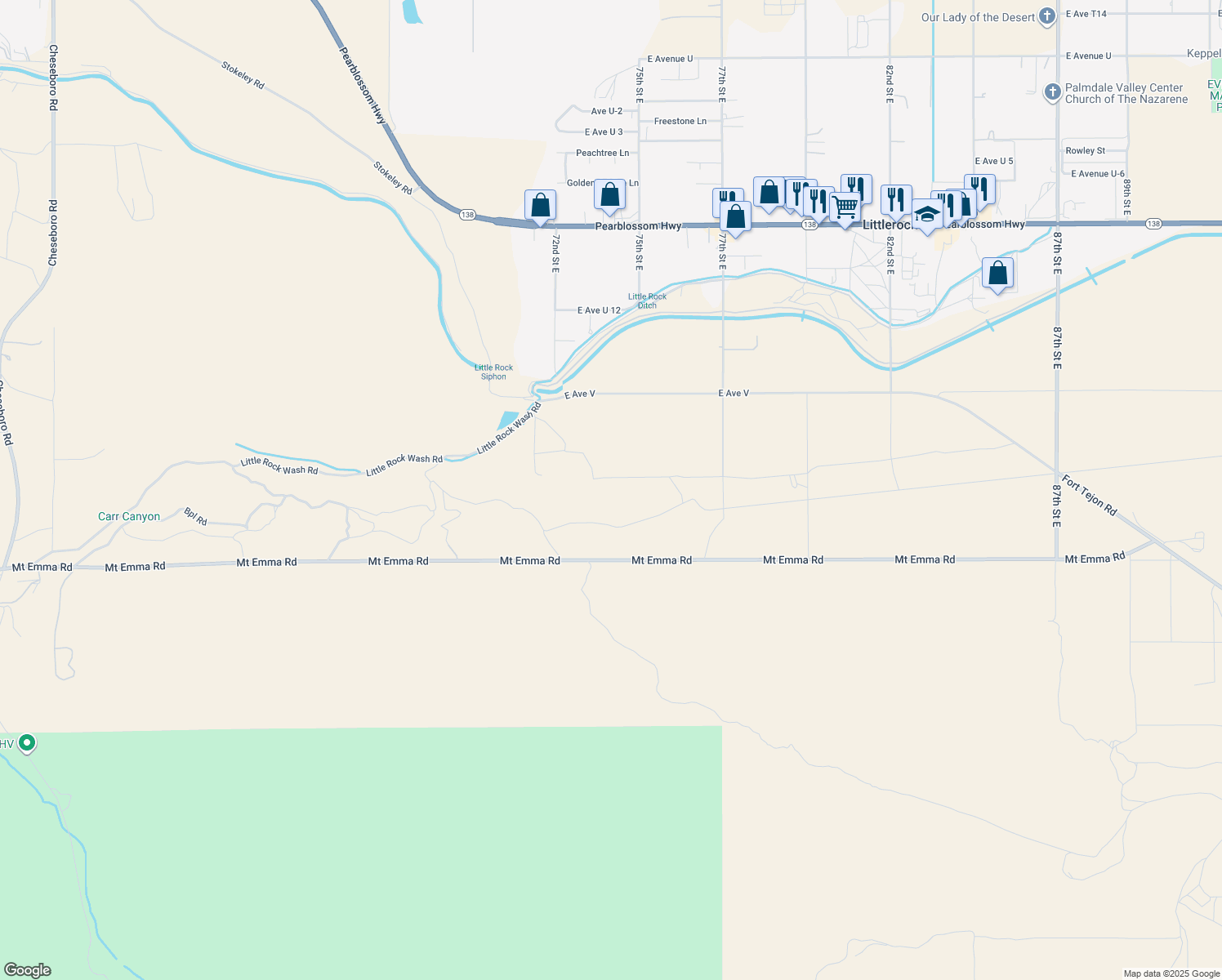 map of restaurants, bars, coffee shops, grocery stores, and more near in Los Angeles County