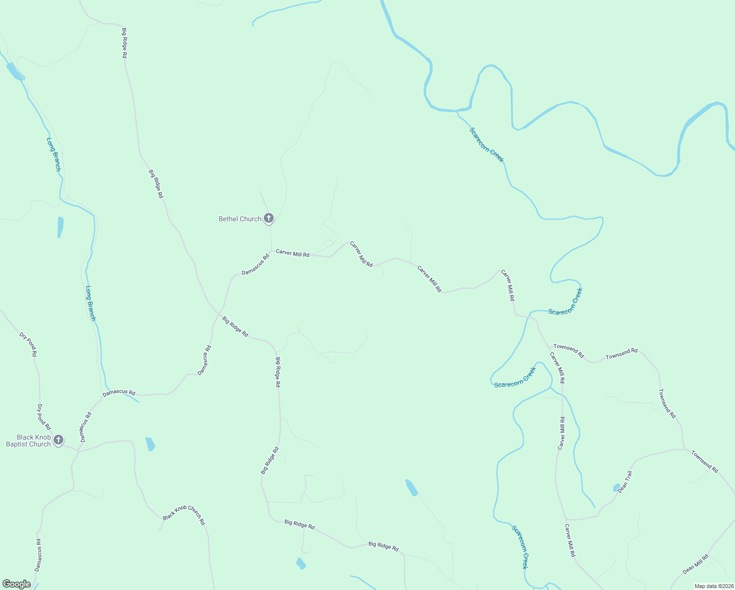 map of restaurants, bars, coffee shops, grocery stores, and more near 3469 Carver Mill Road in Talking Rock