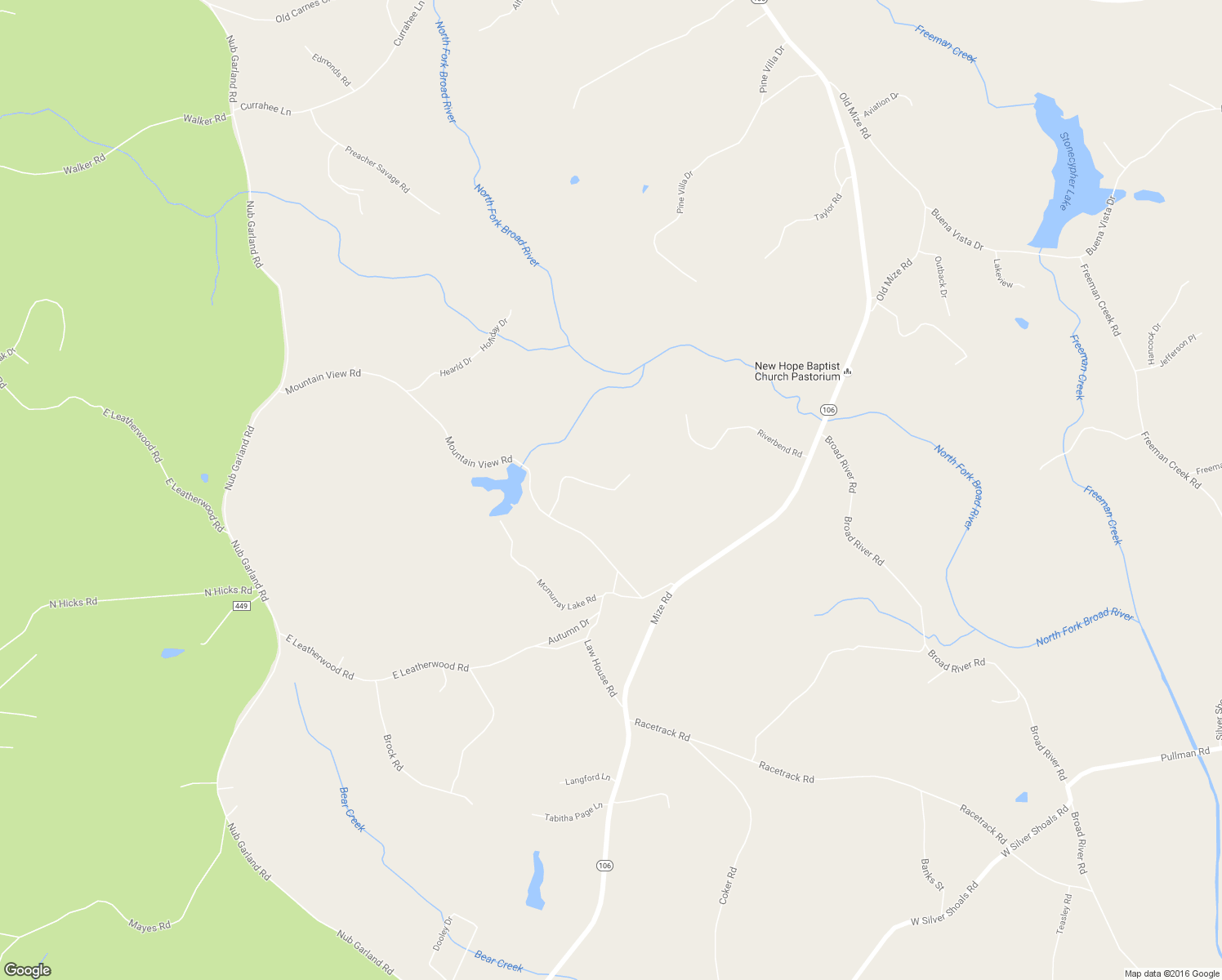 map of restaurants, bars, coffee shops, grocery stores, and more near 129 McMurray Road in Toccoa